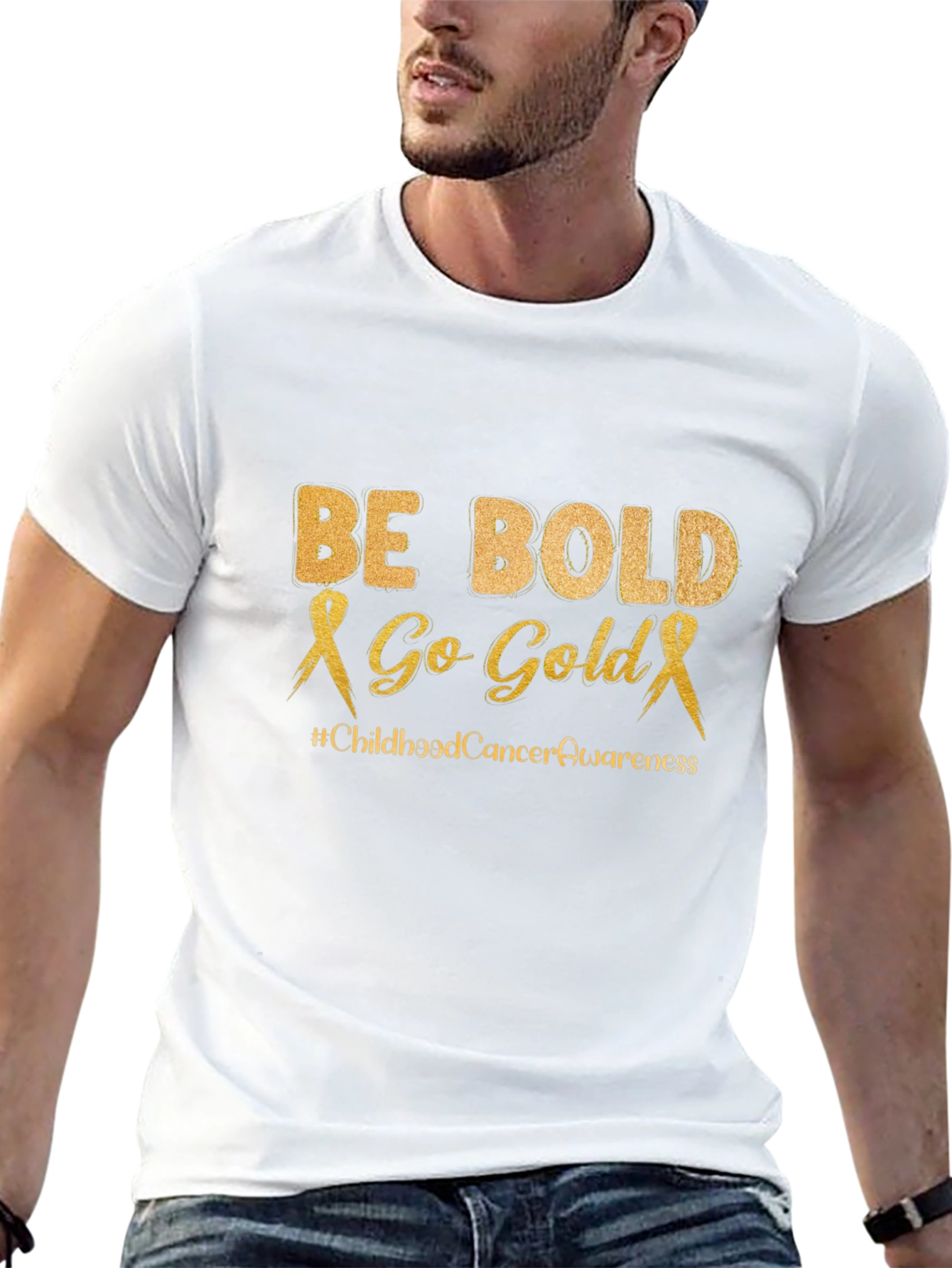 Be Bold Go Gold Childhood Cancer Awareness T-Shirt
