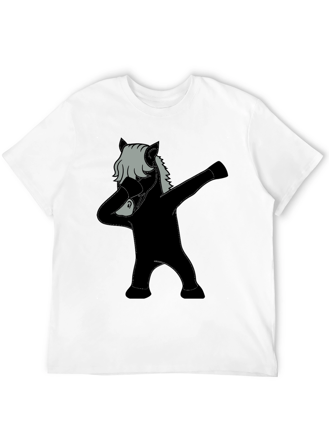 Dabbing Horse Graphic Tee - Black