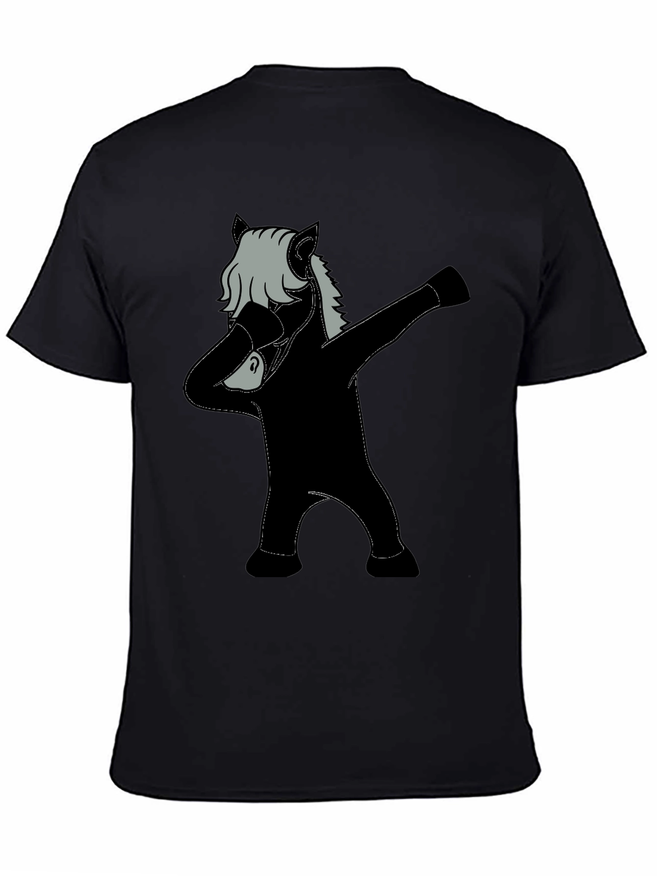 Dabbing Horse Graphic Tee - Black