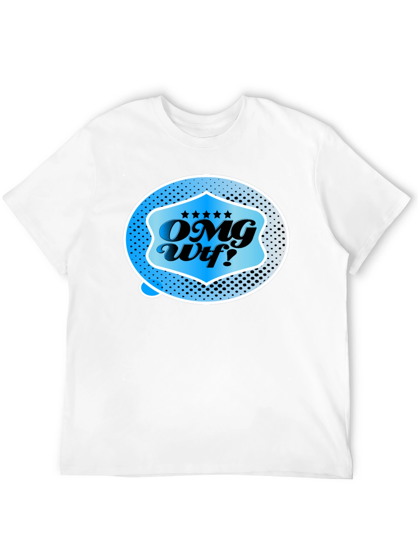 OMG Wtf! Graphic T-Shirt - Black Casual Tee