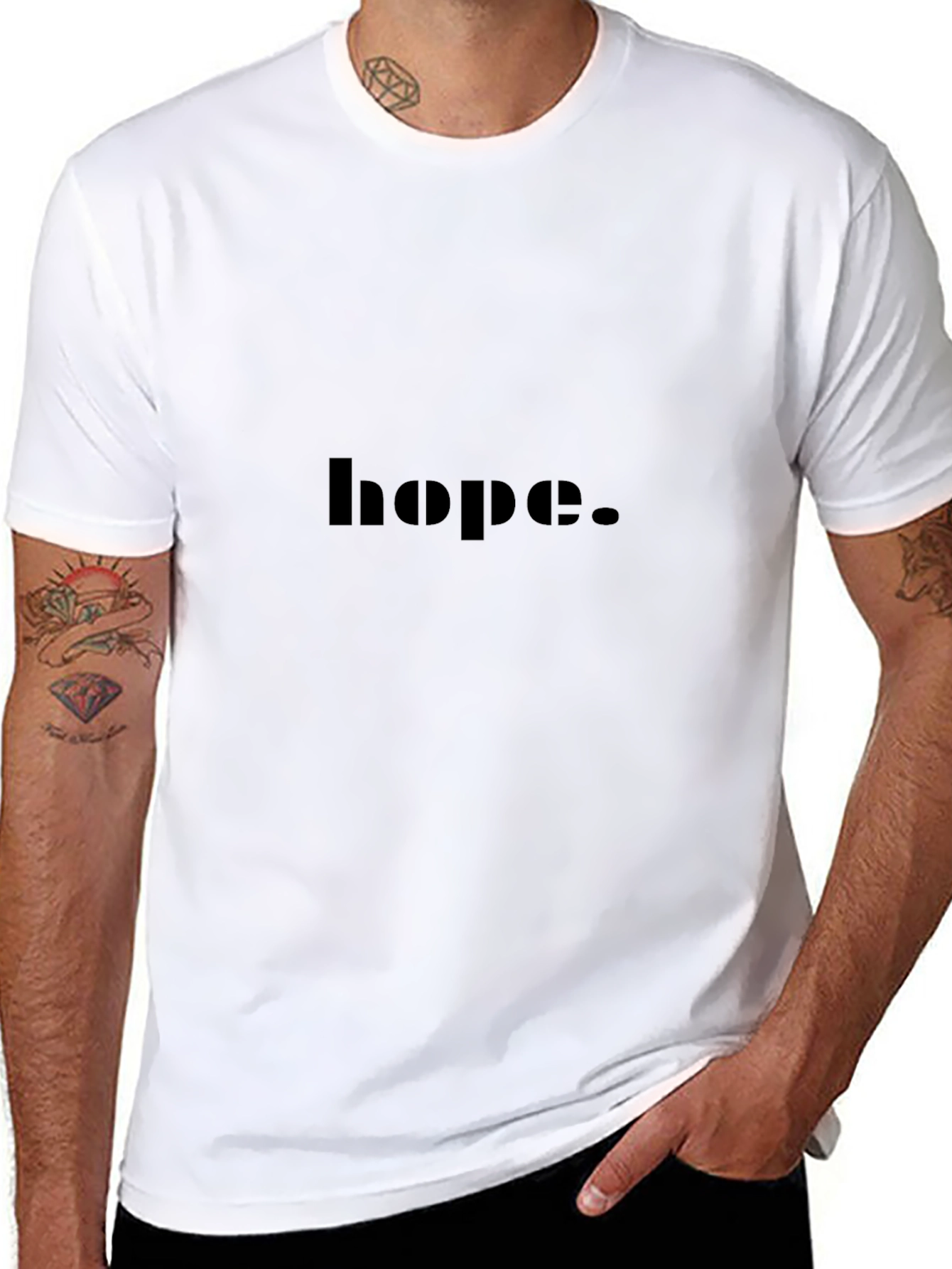 Hope Graphic Tee - Black Crew Neck T-Shirt
