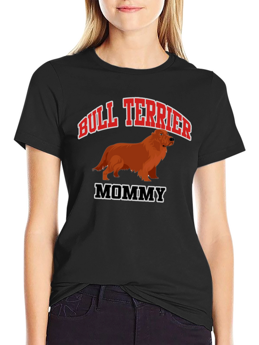 Bull Terrier Mommy Black T-Shirt
