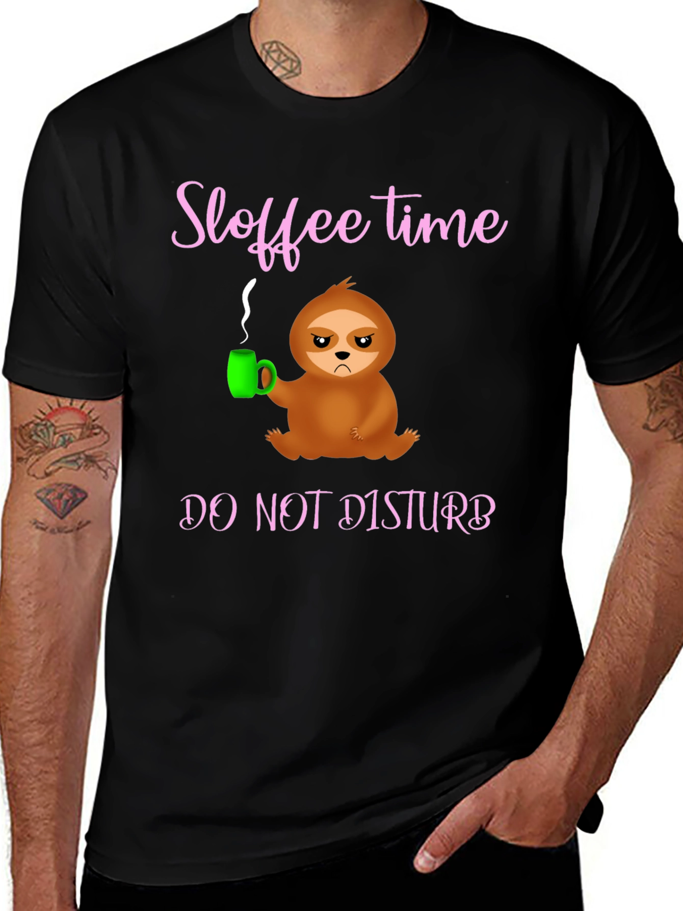 Sloffee Time Sloth Graphic T-Shirt