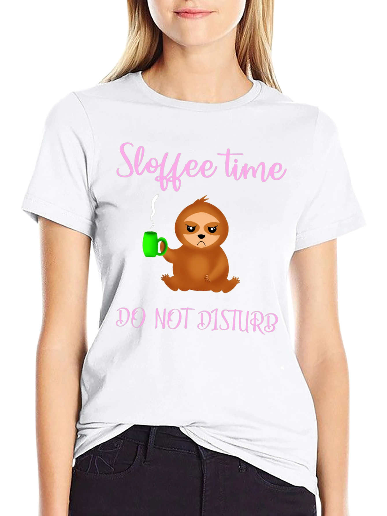 Sloffee Time Sloth Graphic T-Shirt