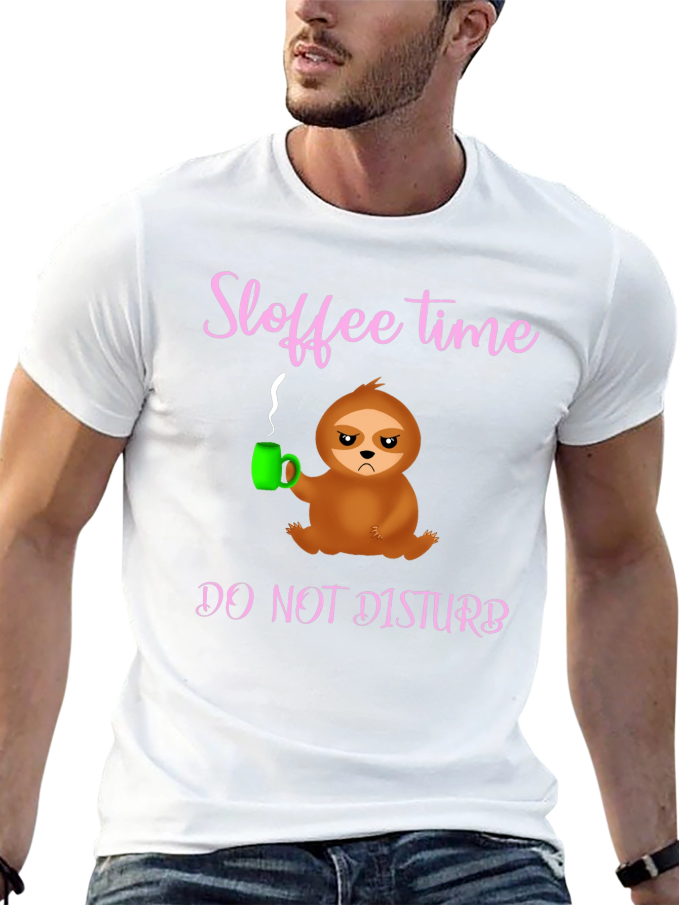 Sloffee Time Sloth Graphic T-Shirt