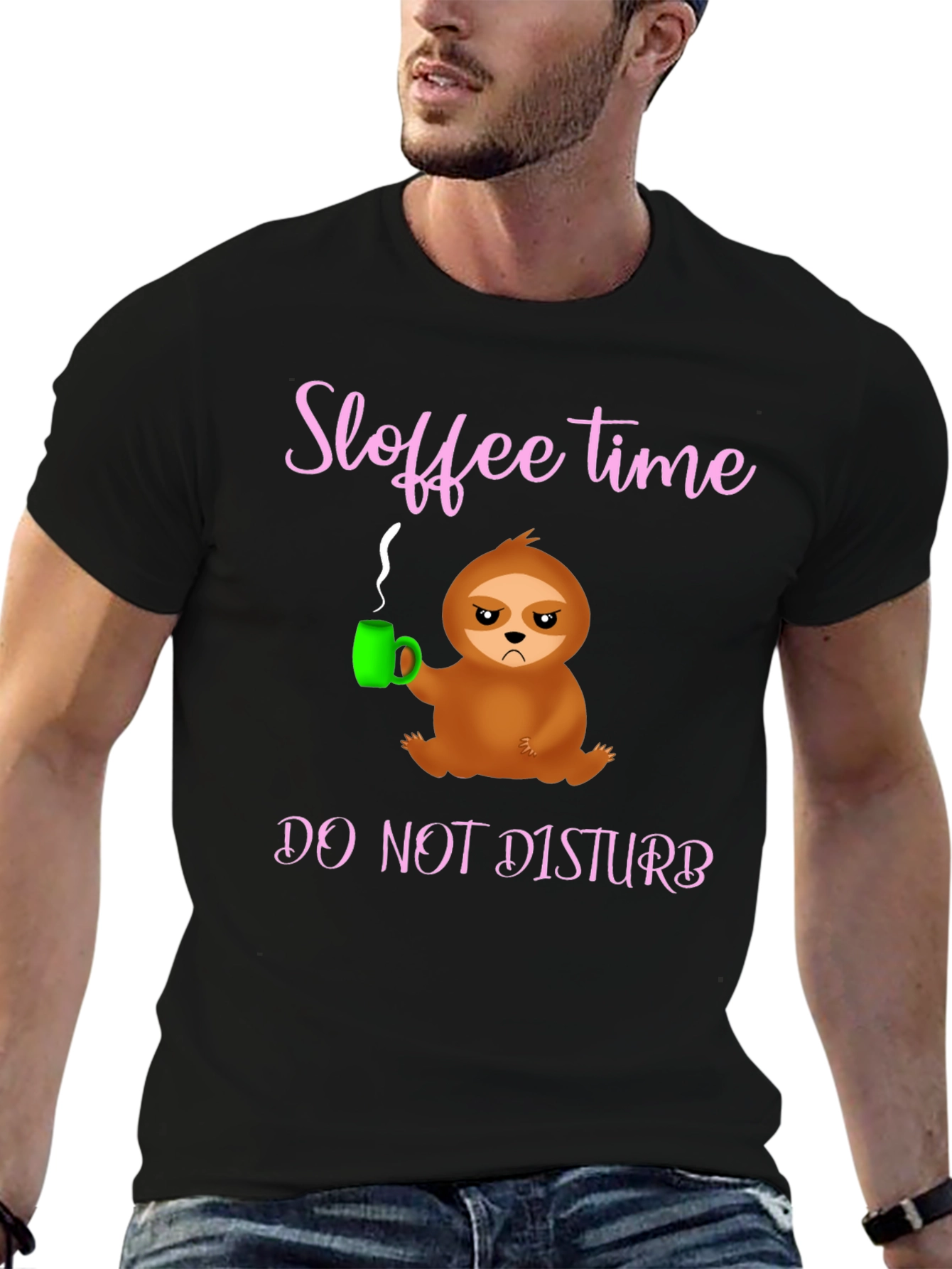 Sloffee Time Sloth Graphic T-Shirt