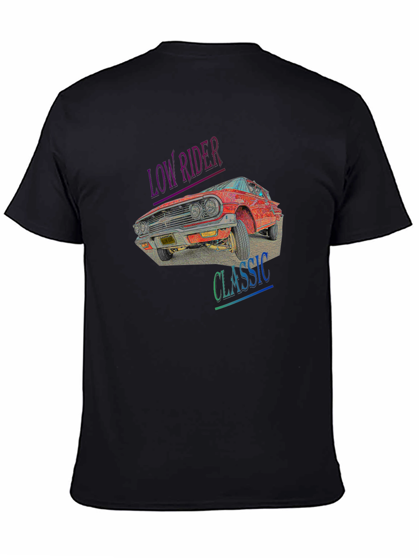 Low Rider Classic Car Graphic Tee - Black
