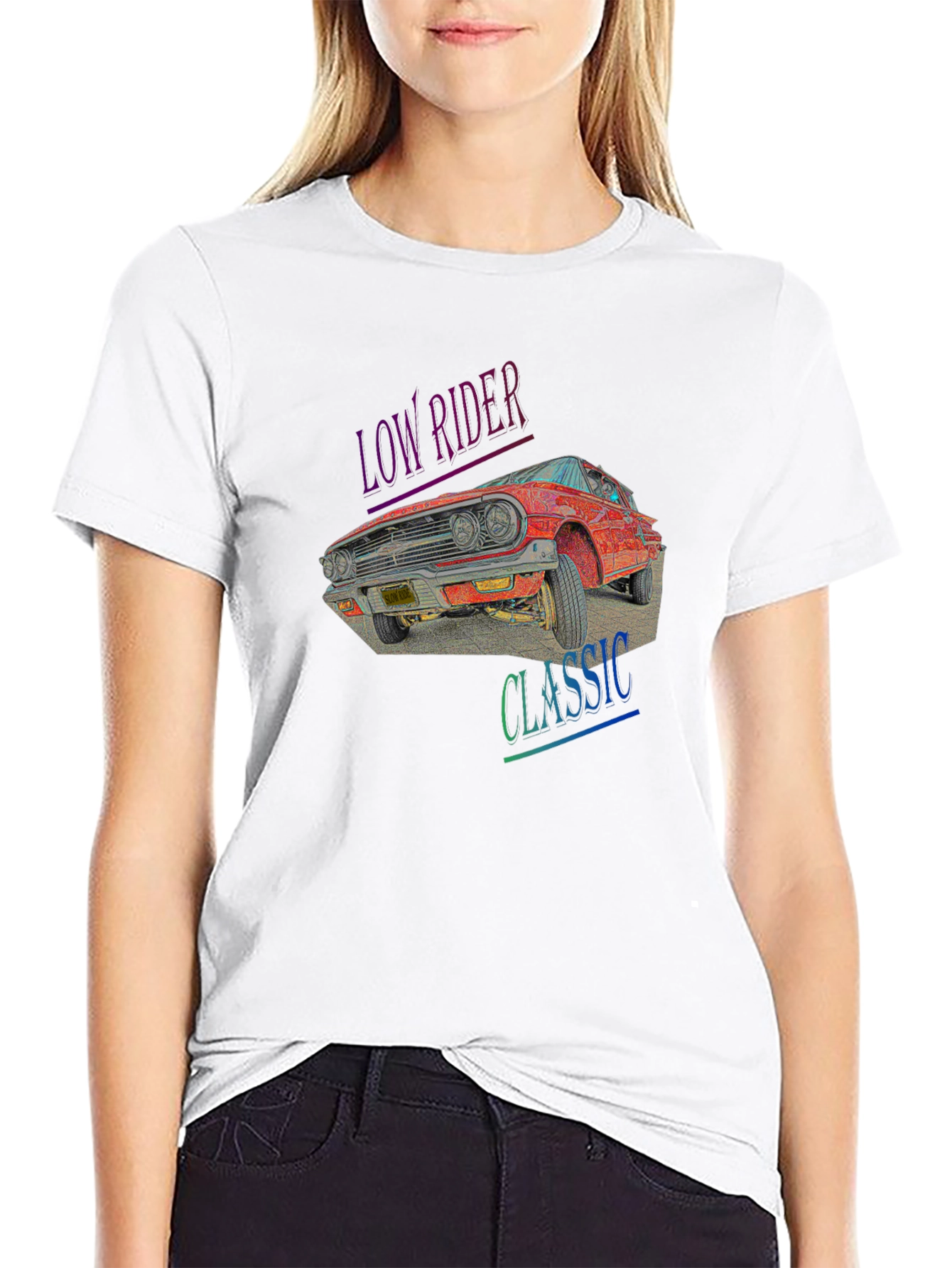 Low Rider Classic Car Graphic Tee - Black