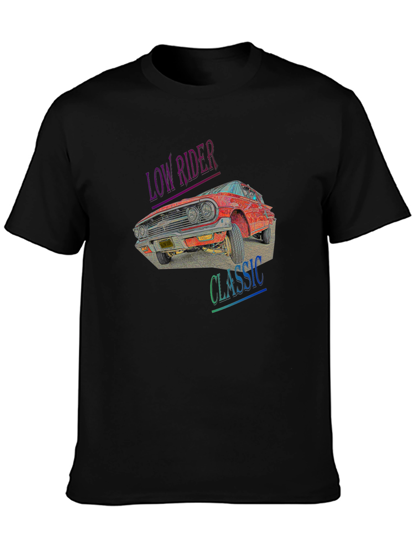 Low Rider Classic Car Graphic Tee - Black