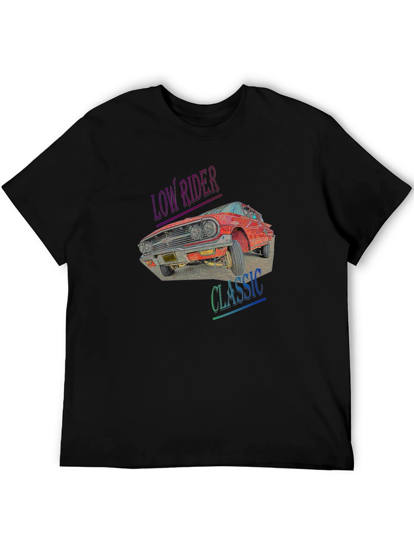 Low Rider Classic Car Graphic Tee - Black
