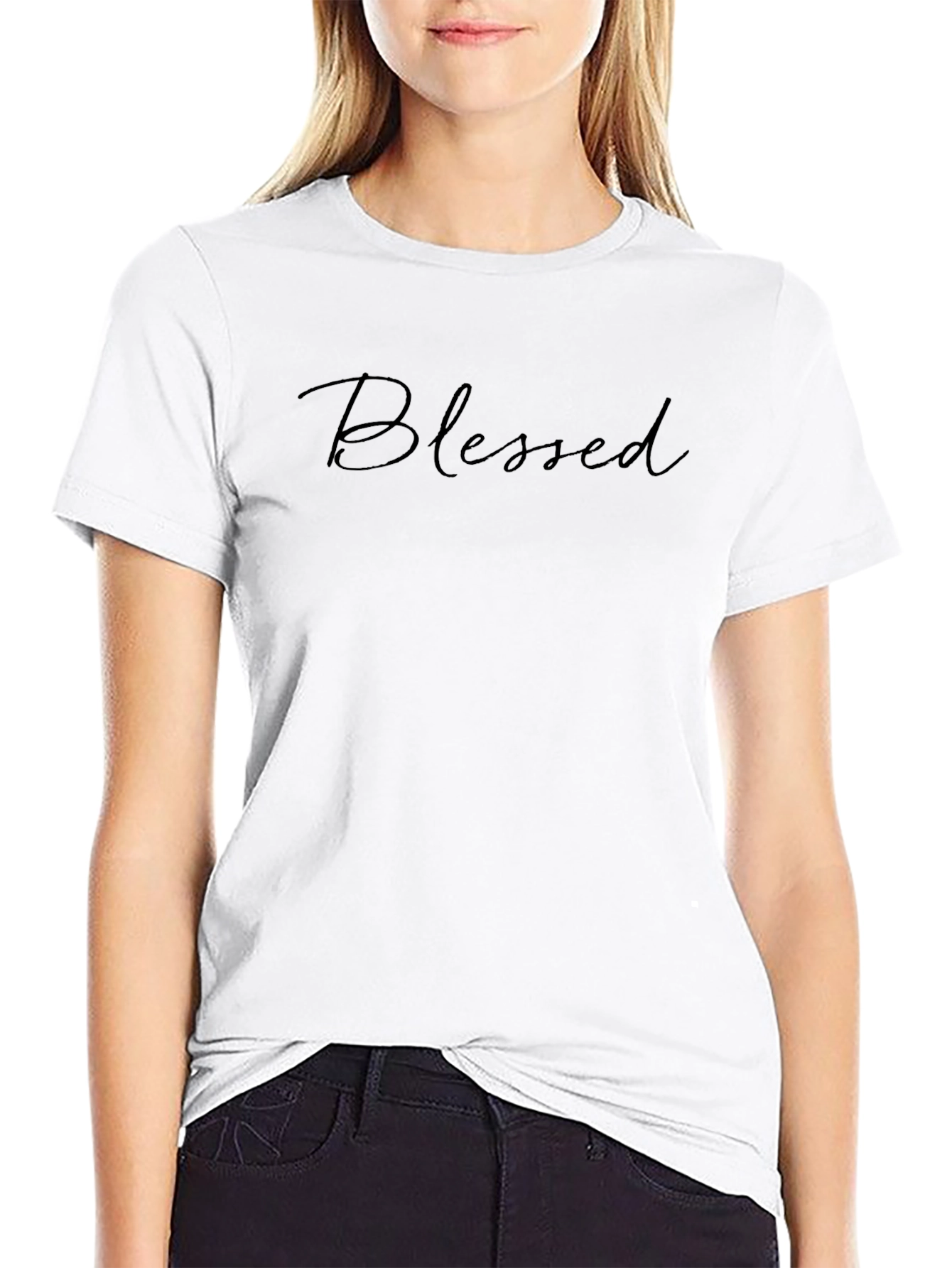 Blessed Script Black T-Shirt
