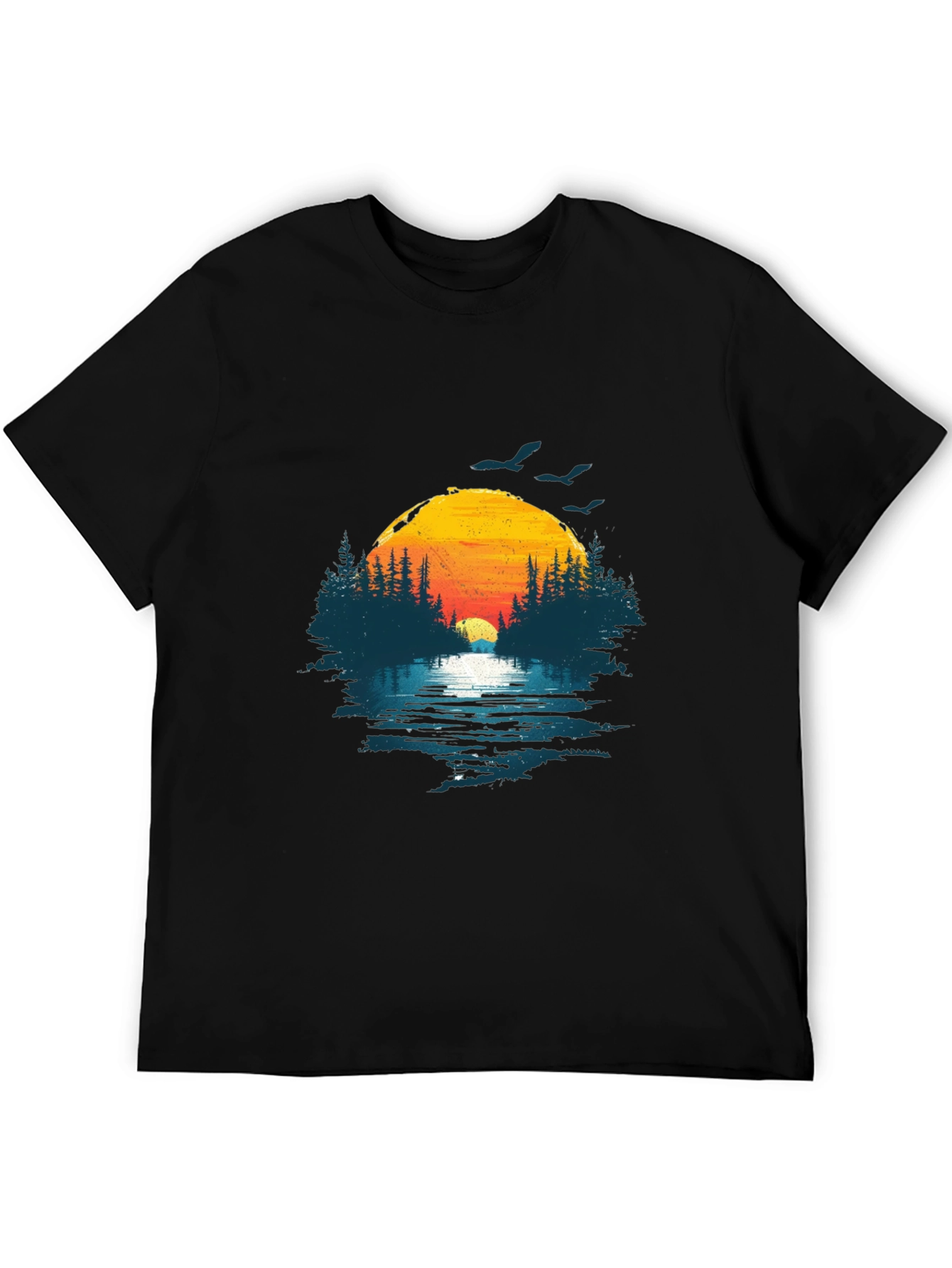 Sunset Lake Graphic Tee - Nature Inspired Design