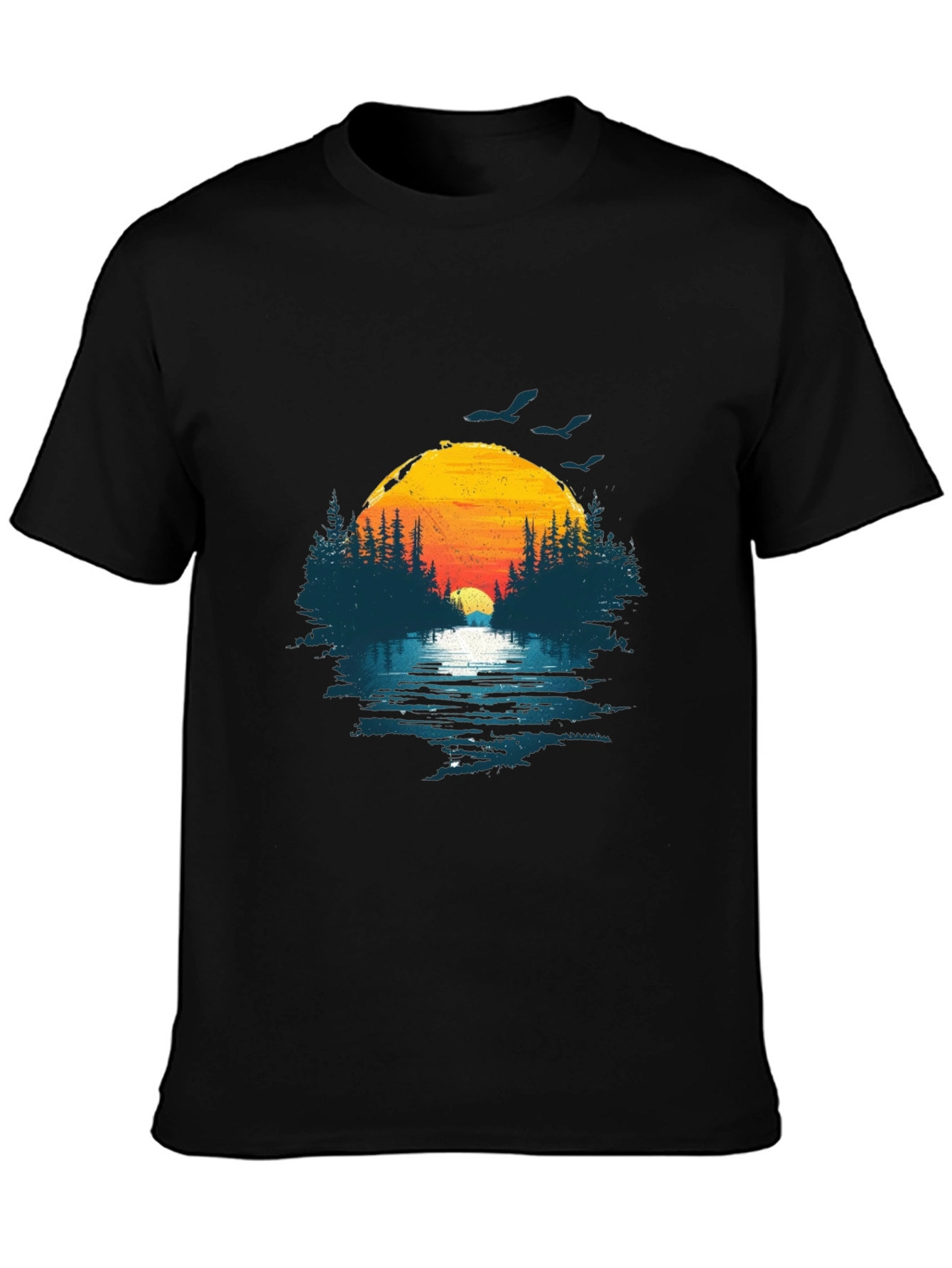 Sunset Lake Graphic Tee - Nature Inspired Design