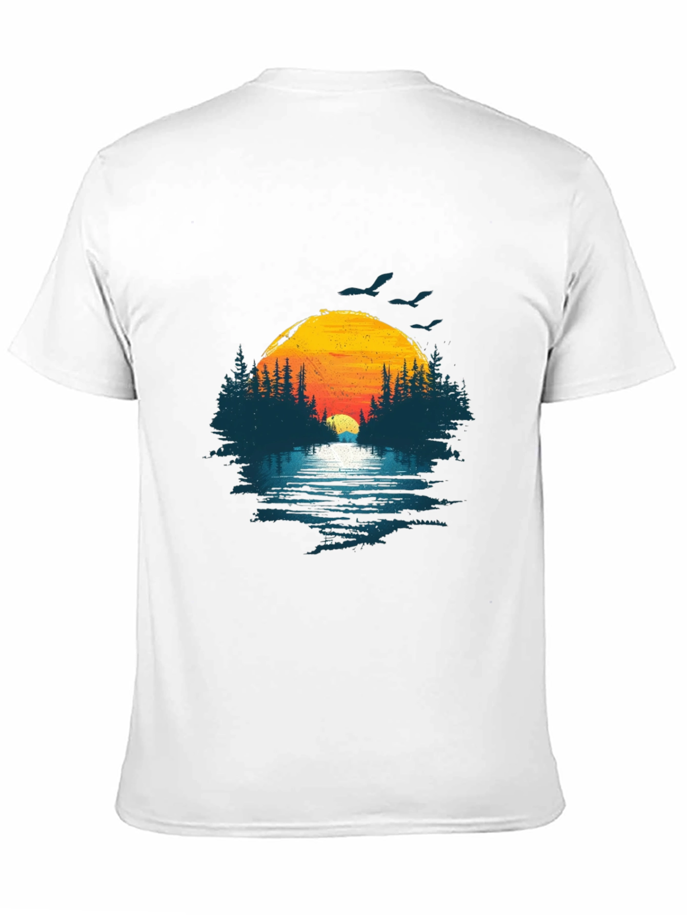Sunset Lake Graphic Tee - Nature Inspired Design