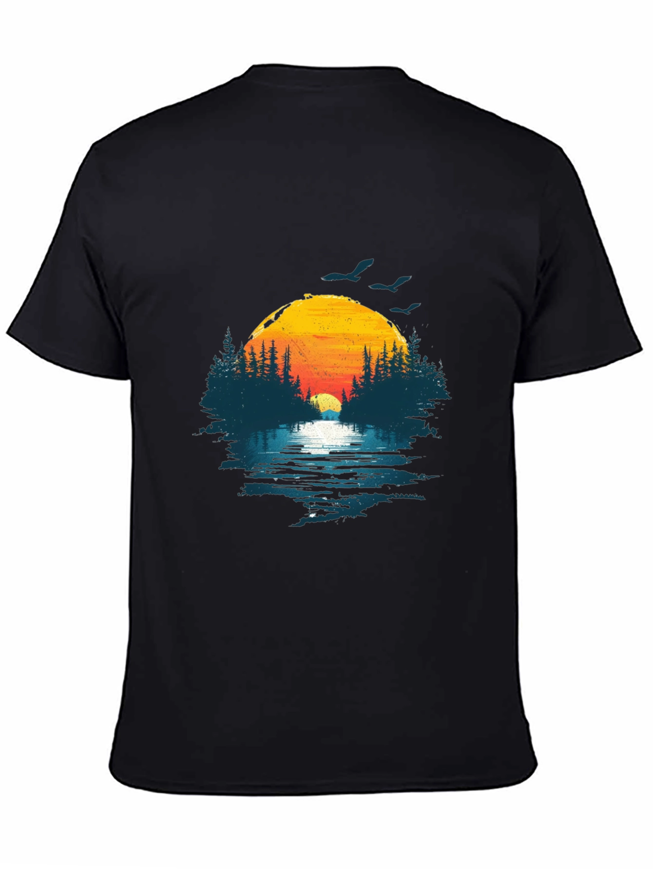 Sunset Lake Graphic Tee - Nature Inspired Design