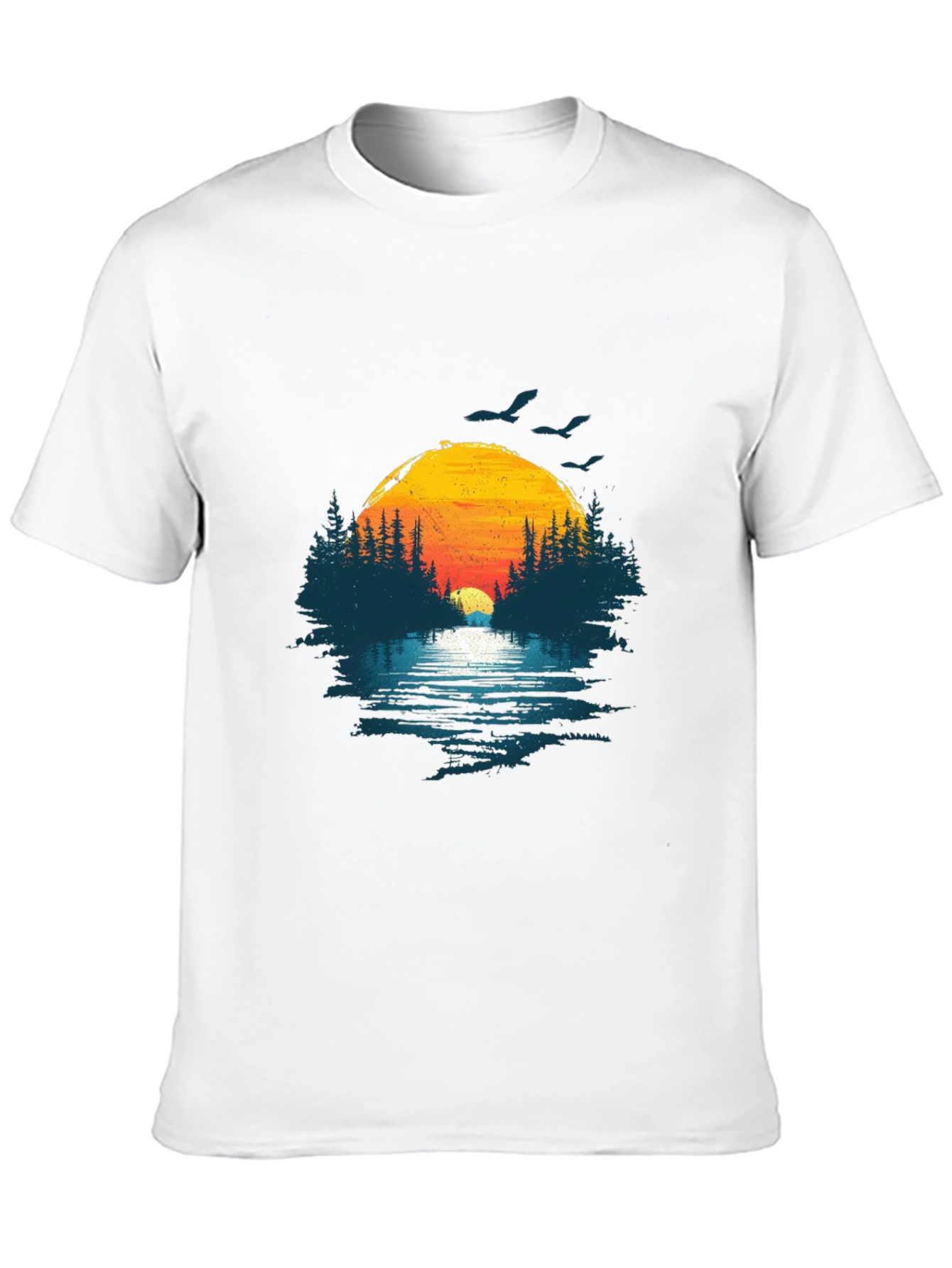 Sunset Lake Graphic Tee - Nature Inspired Design