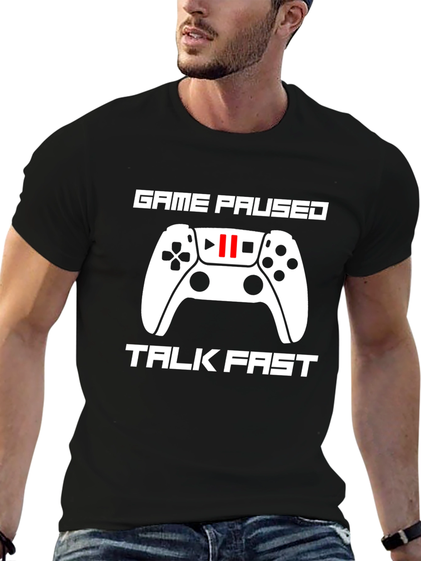 Game Paused Talk Fast T-Shirt for Gamers