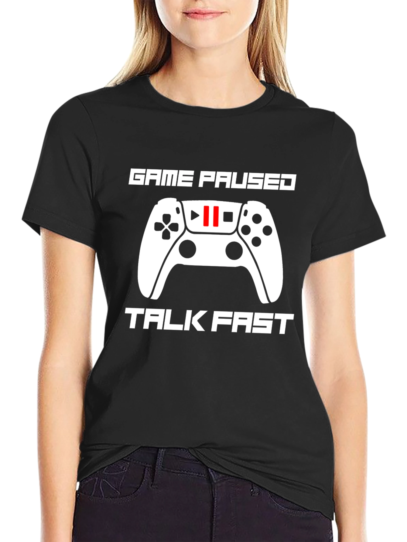 Game Paused Talk Fast T-Shirt for Gamers