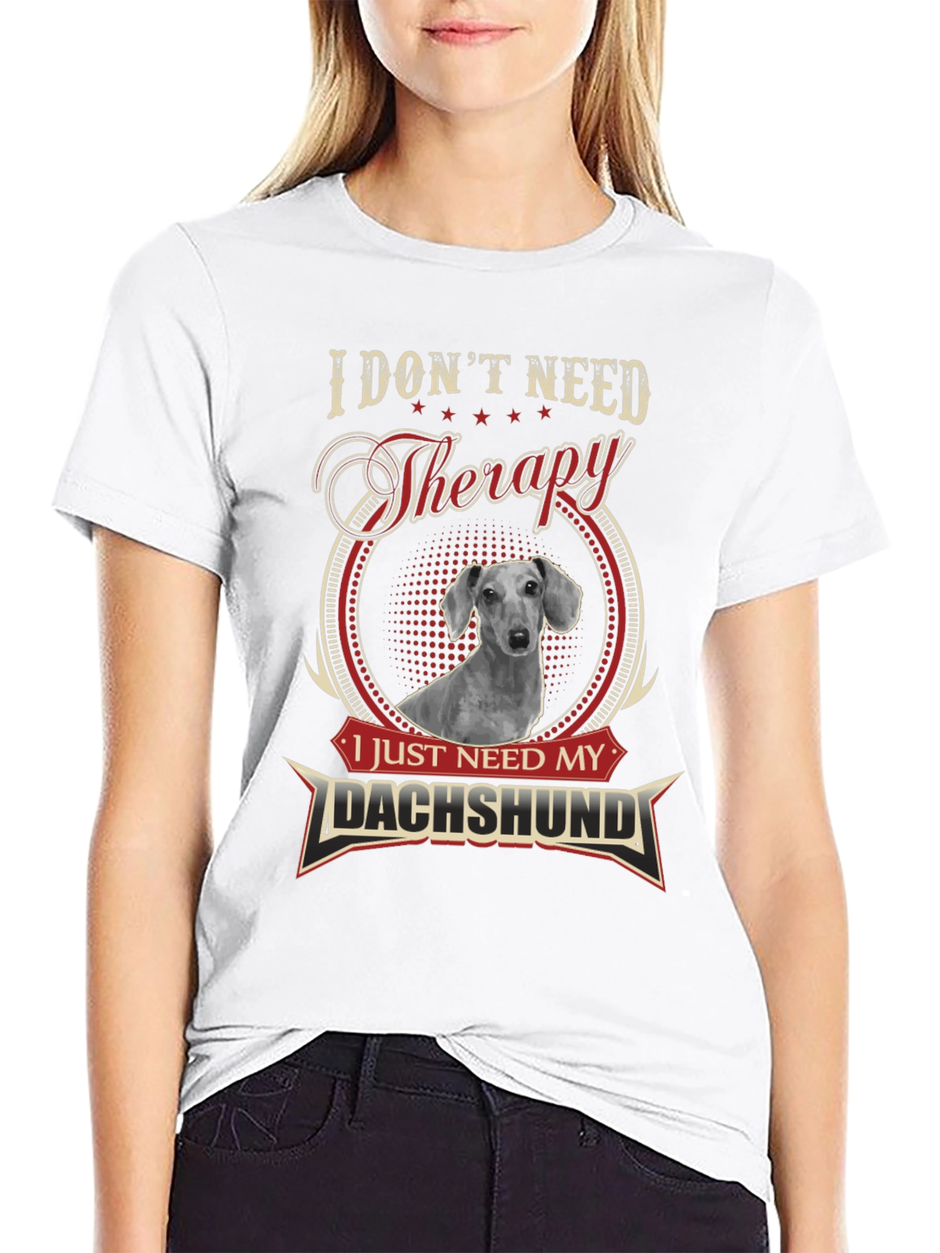 Dachshund Therapy T-Shirt - Funny Dog Lover Tee