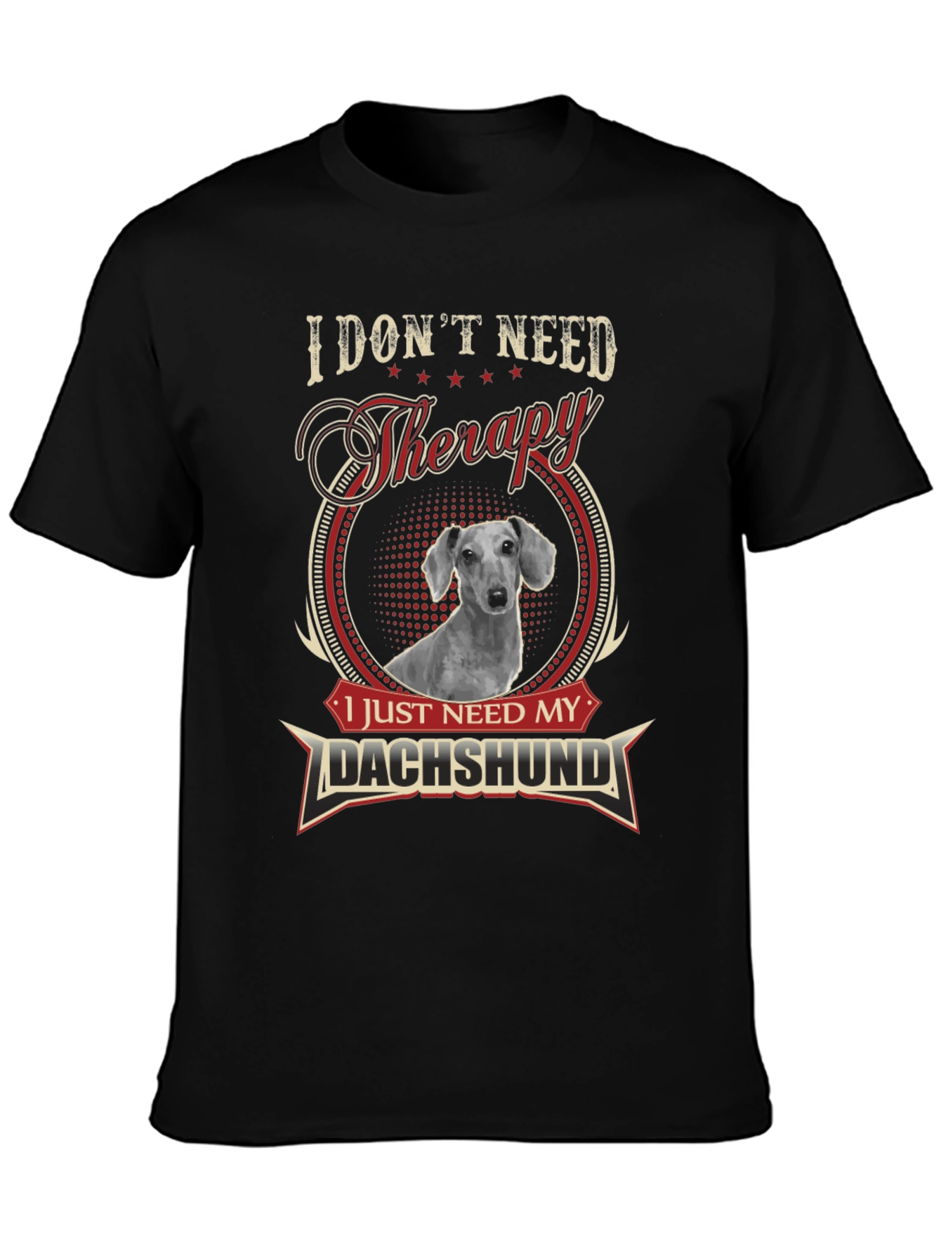 Dachshund Therapy T-Shirt - Funny Dog Lover Tee
