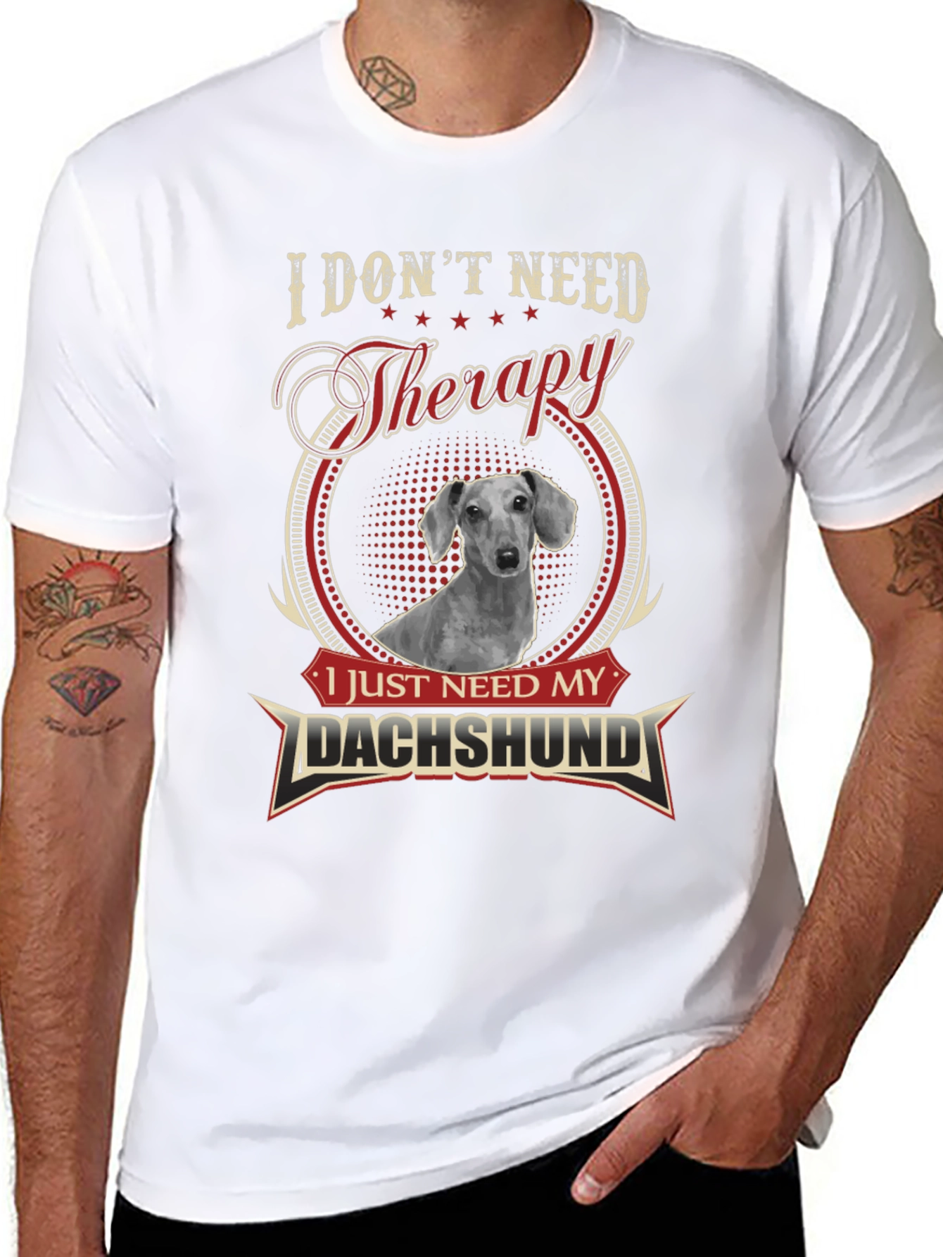 Dachshund Therapy T-Shirt - Funny Dog Lover Tee