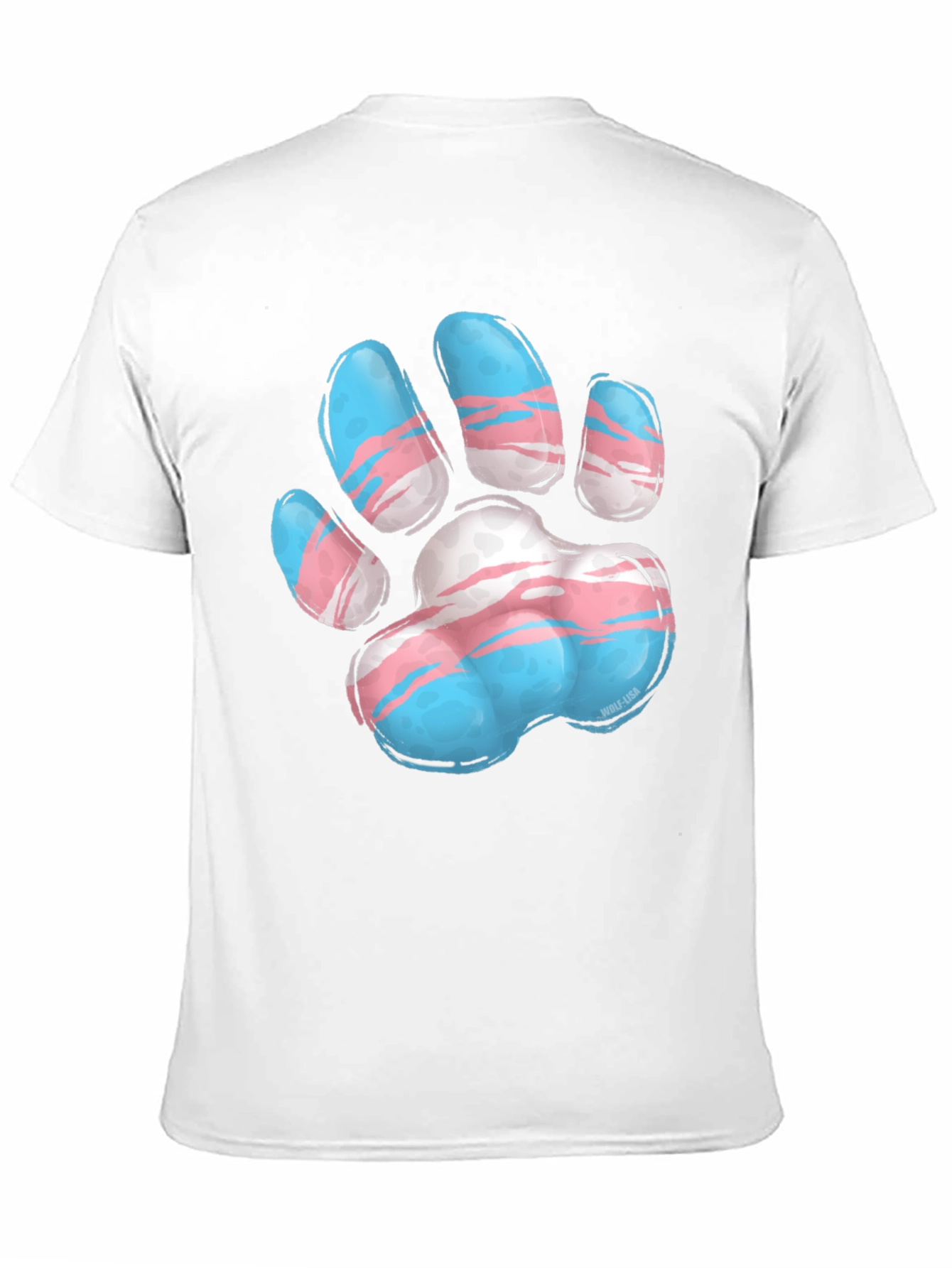 Transgender Pride Paw Print T-Shirt - Unisex