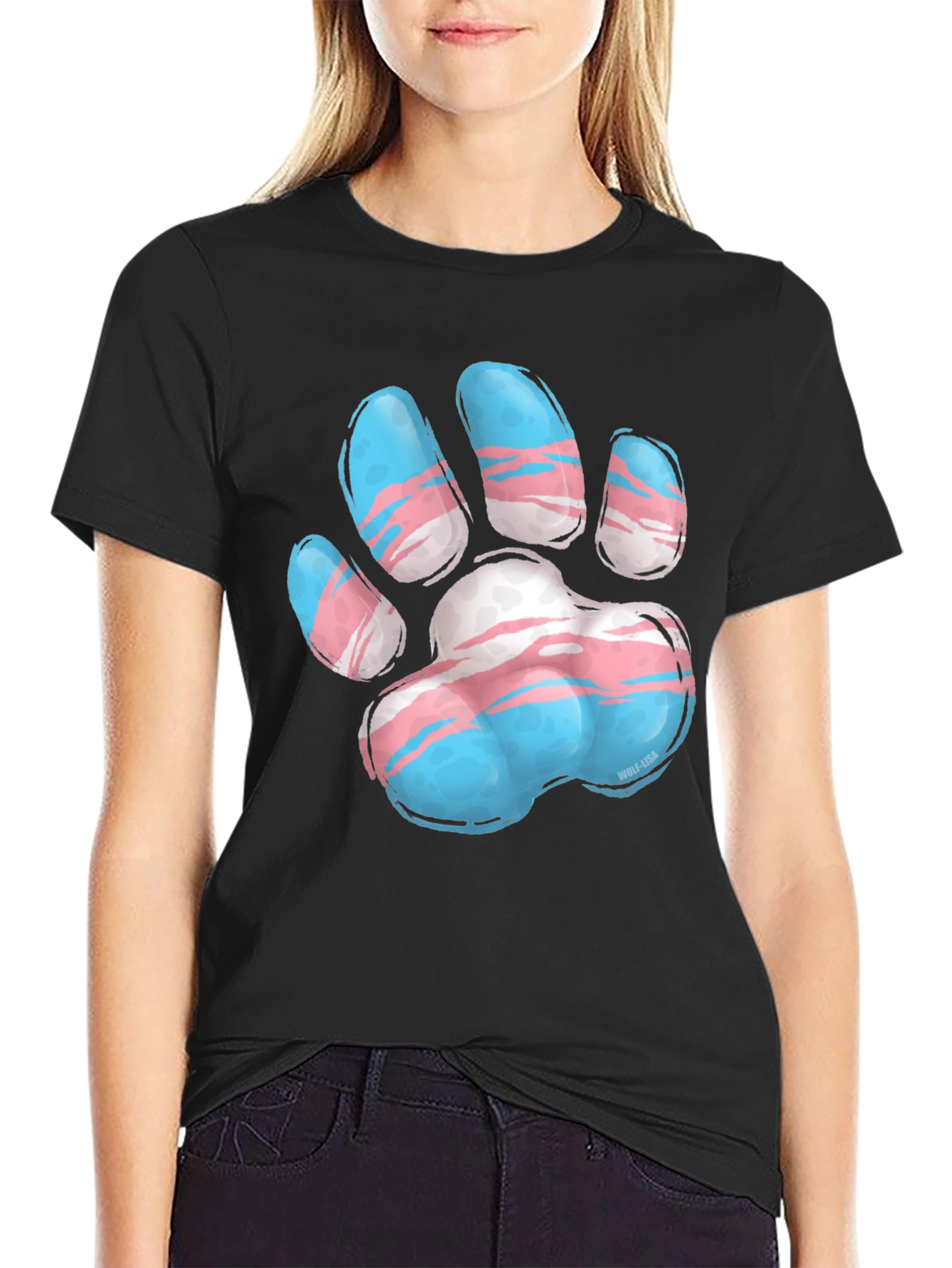 Transgender Pride Paw Print T-Shirt - Unisex