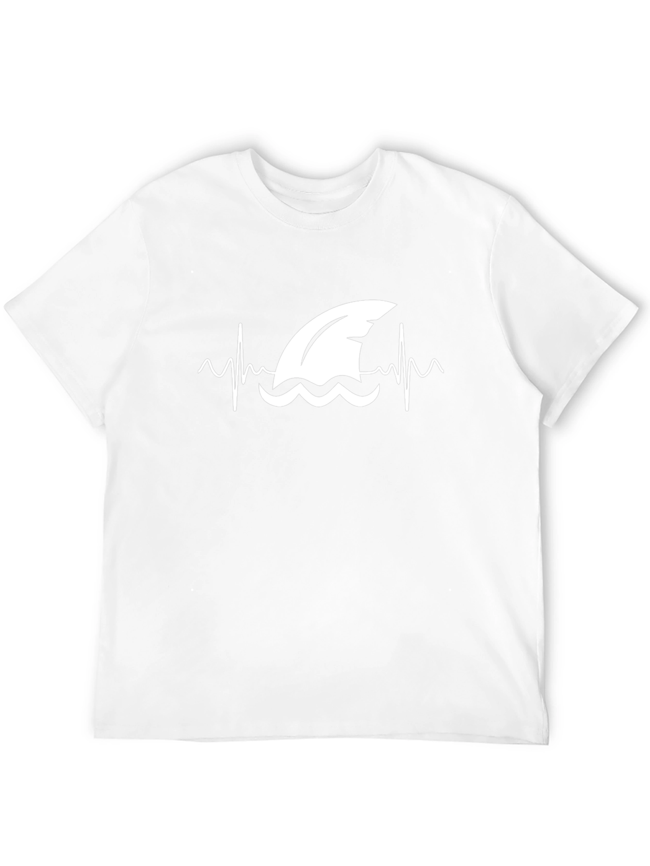 Shark Heartbeat Graphic T-Shirt - Black Cotton Tee