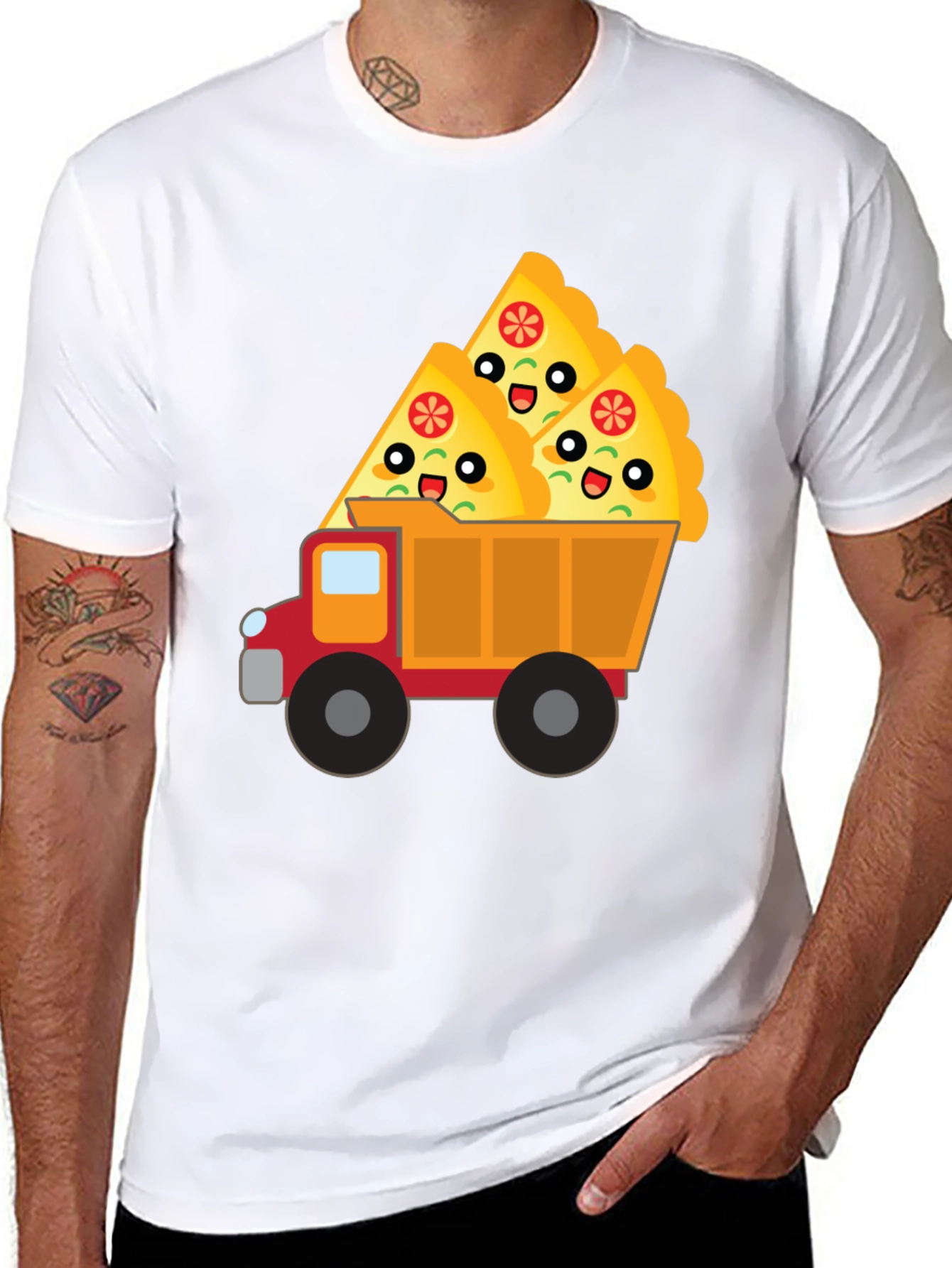 Pizza Truck T-Shirt - Novelty Food Tee