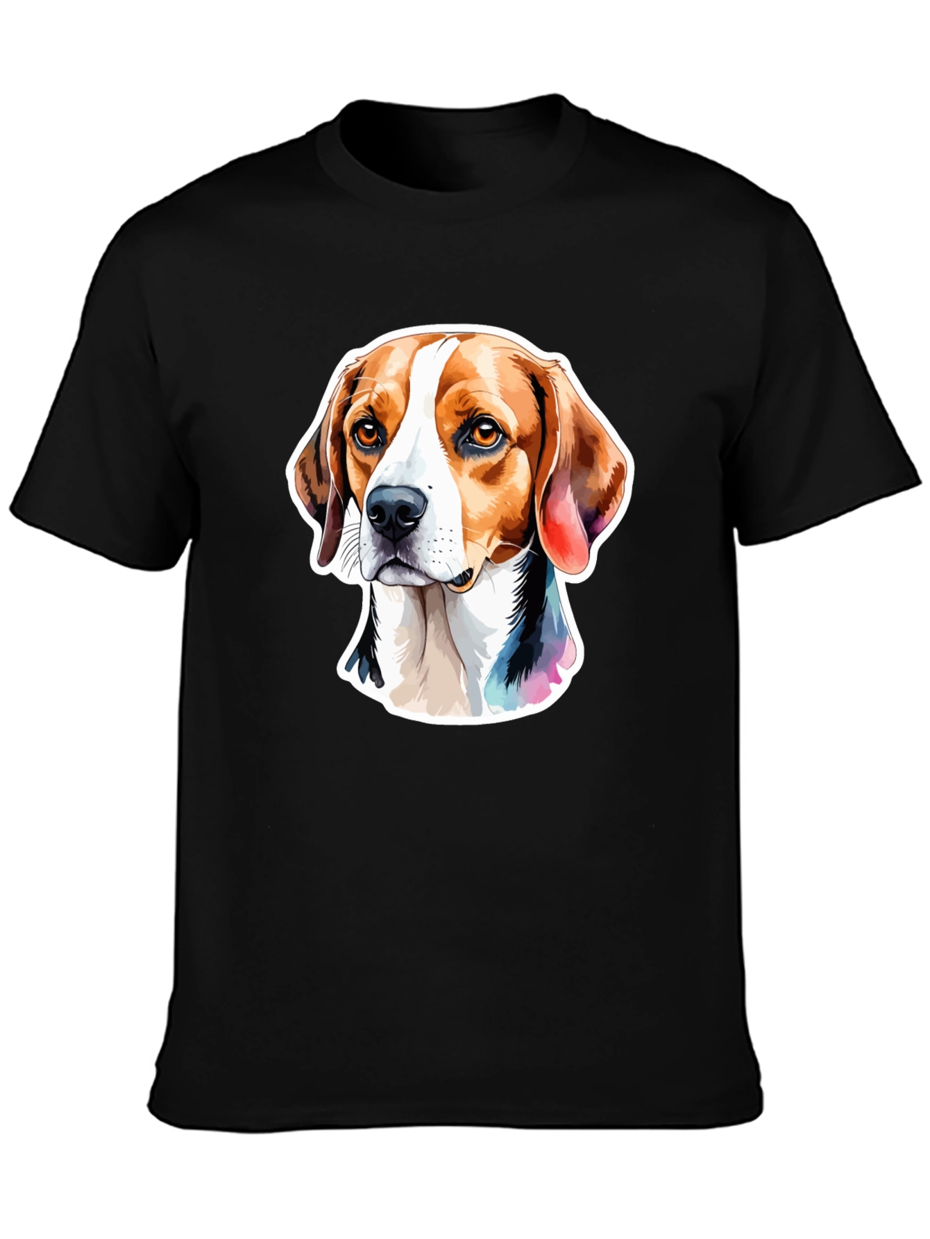 Beagle Dog Graphic Tee - Stylish Mens Black T-Shirt
