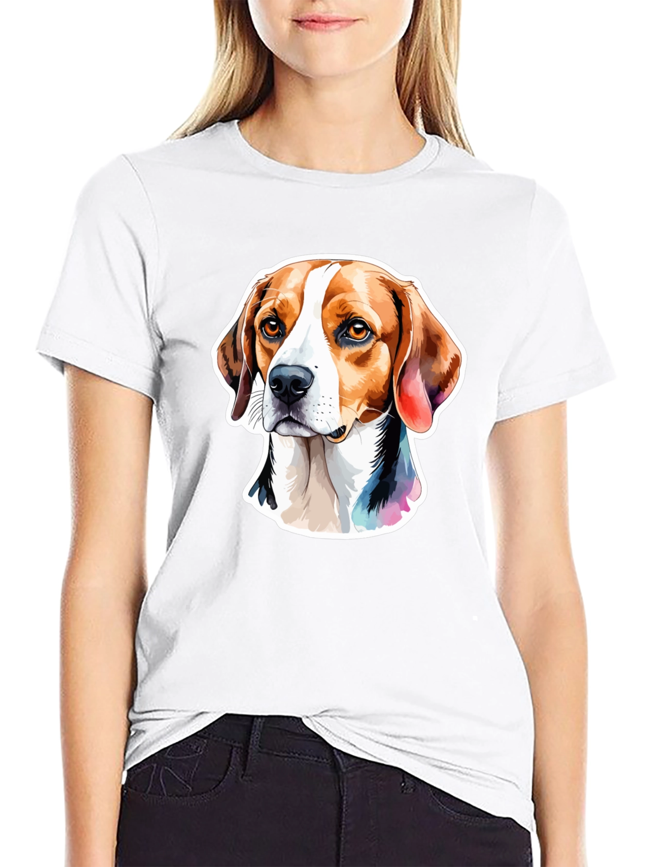 Beagle Dog Graphic Tee - Stylish Mens Black T-Shirt