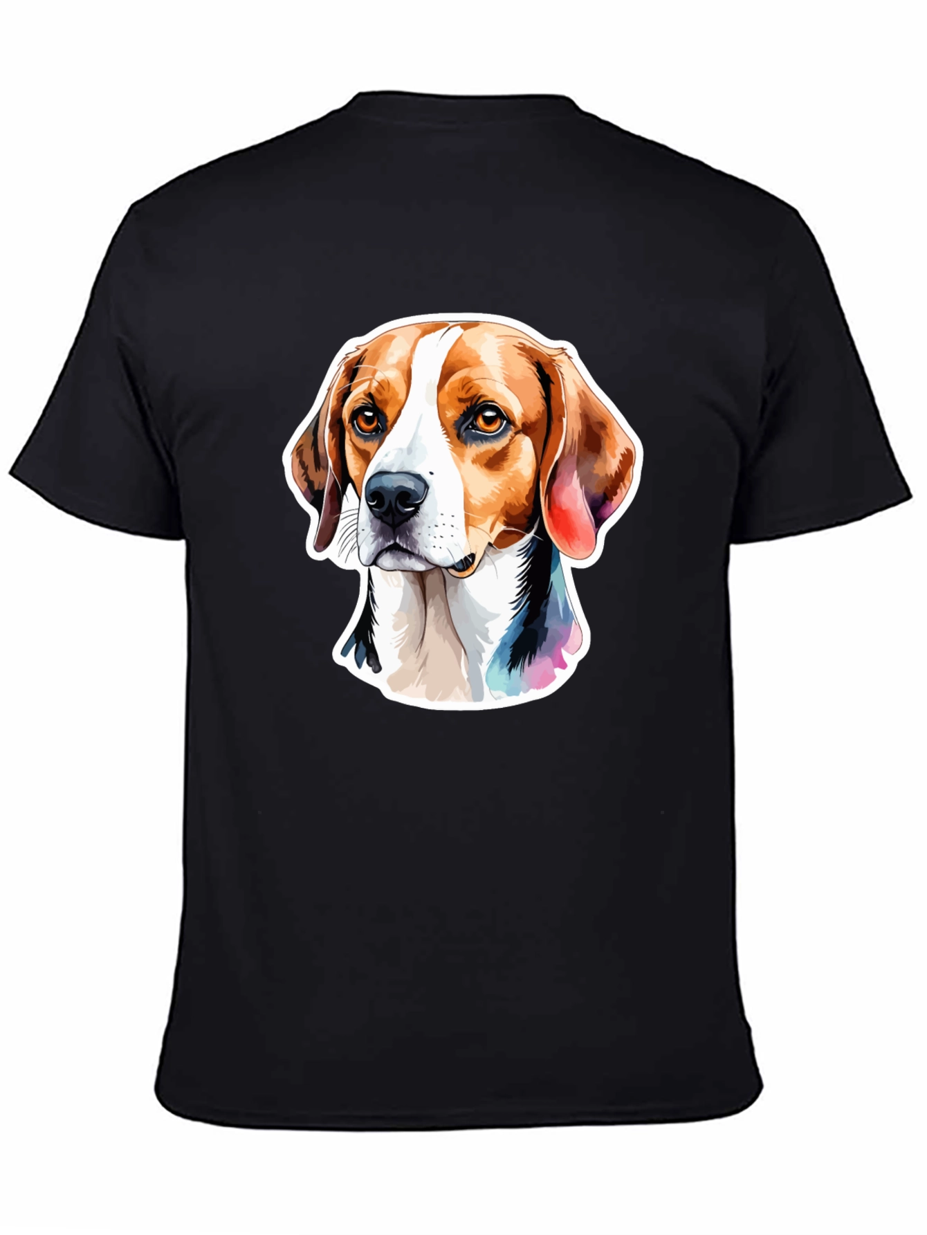 Beagle Dog Graphic Tee - Stylish Mens Black T-Shirt