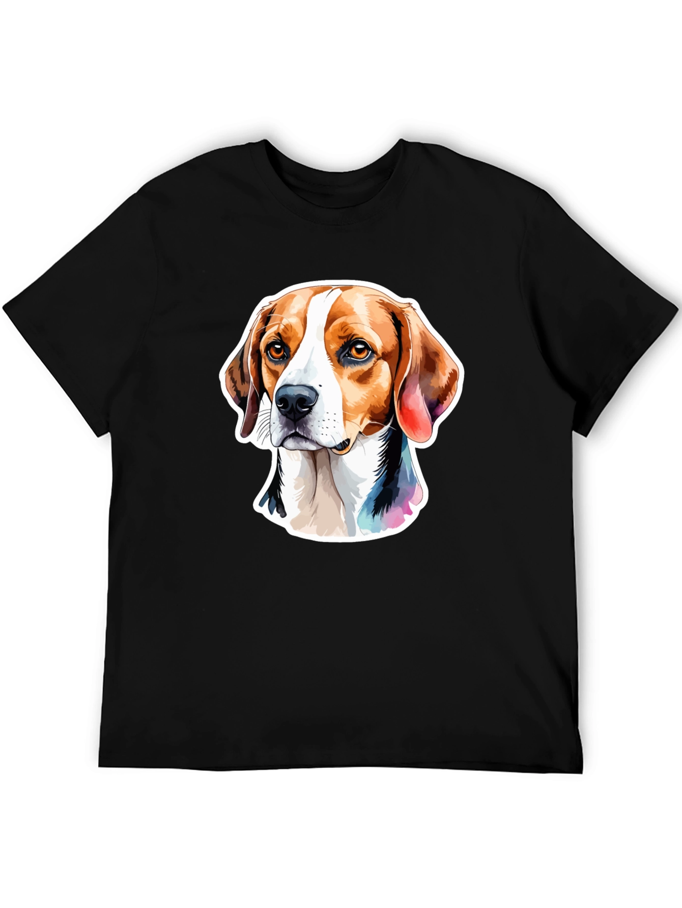 Beagle Dog Graphic Tee - Stylish Mens Black T-Shirt