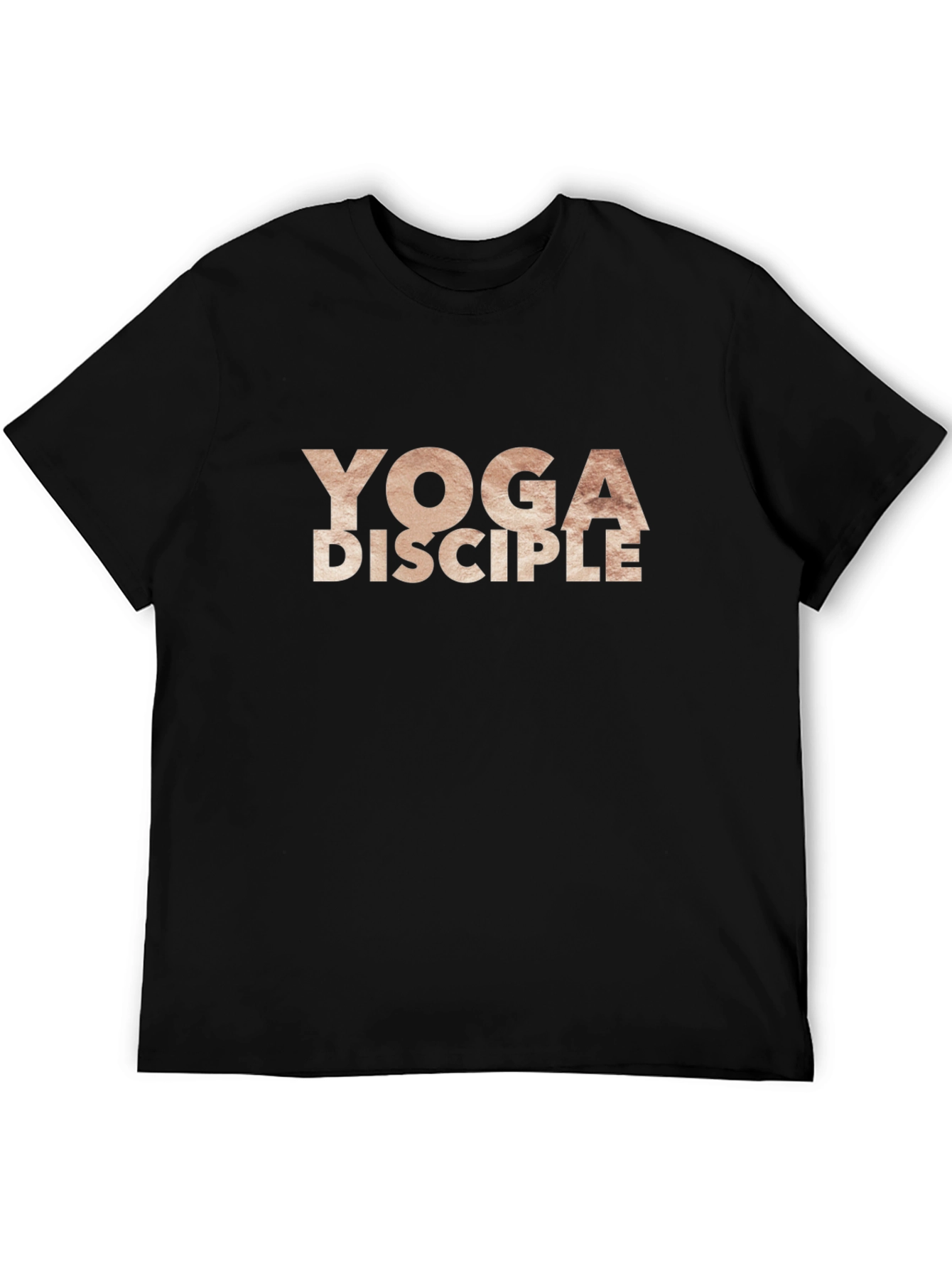Yoga Disciple T-Shirt - Black Cotton Blend Casual Tee