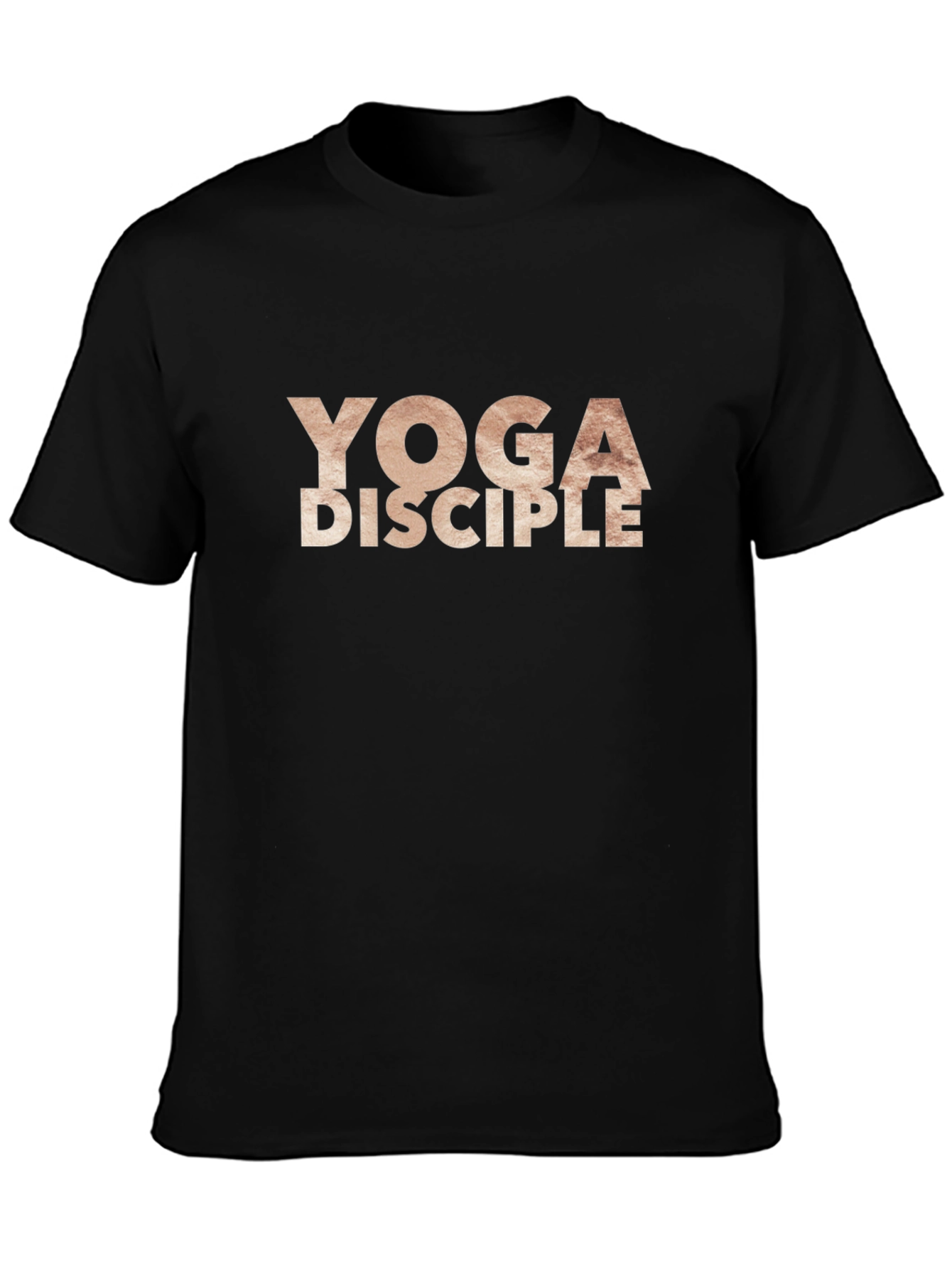 Yoga Disciple T-Shirt - Black Cotton Blend Casual Tee