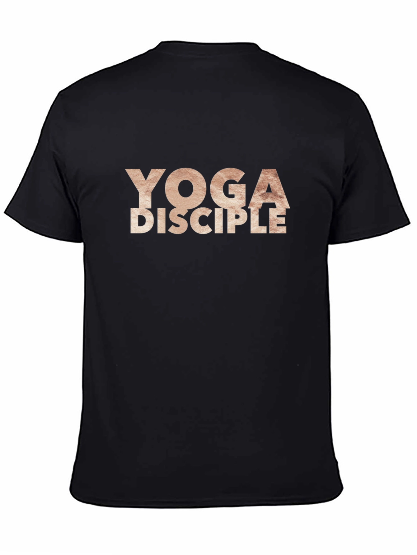Yoga Disciple T-Shirt - Black Cotton Blend Casual Tee