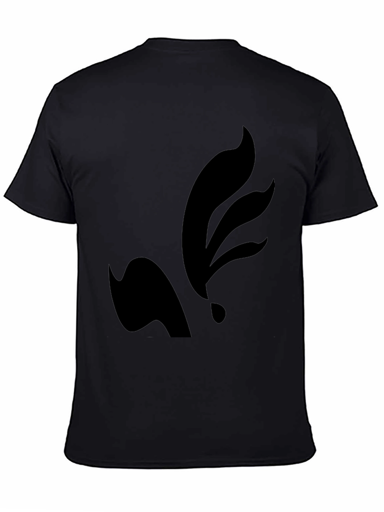 Mens Black Graphic Tee - Abstract Design