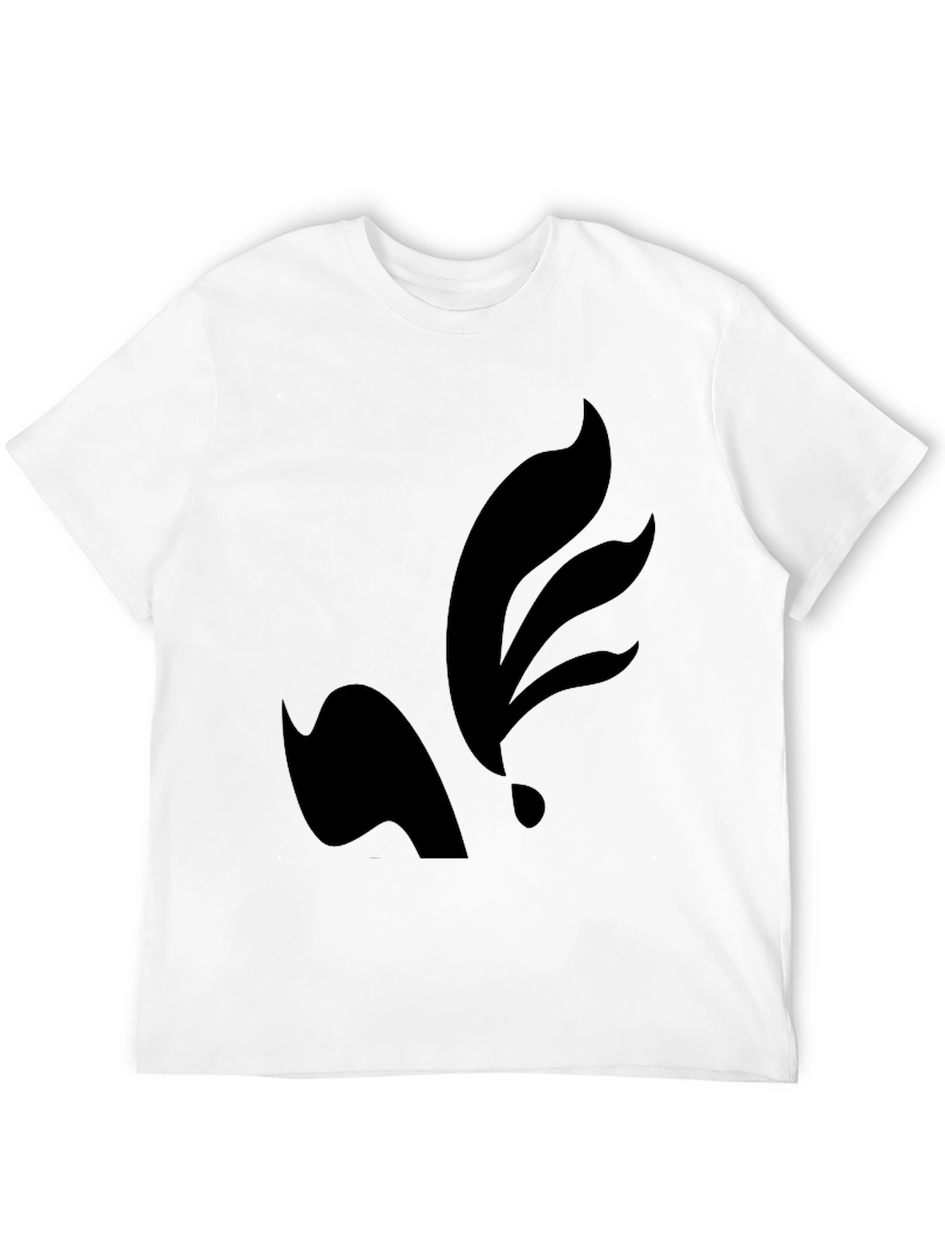 Mens Black Graphic Tee - Abstract Design