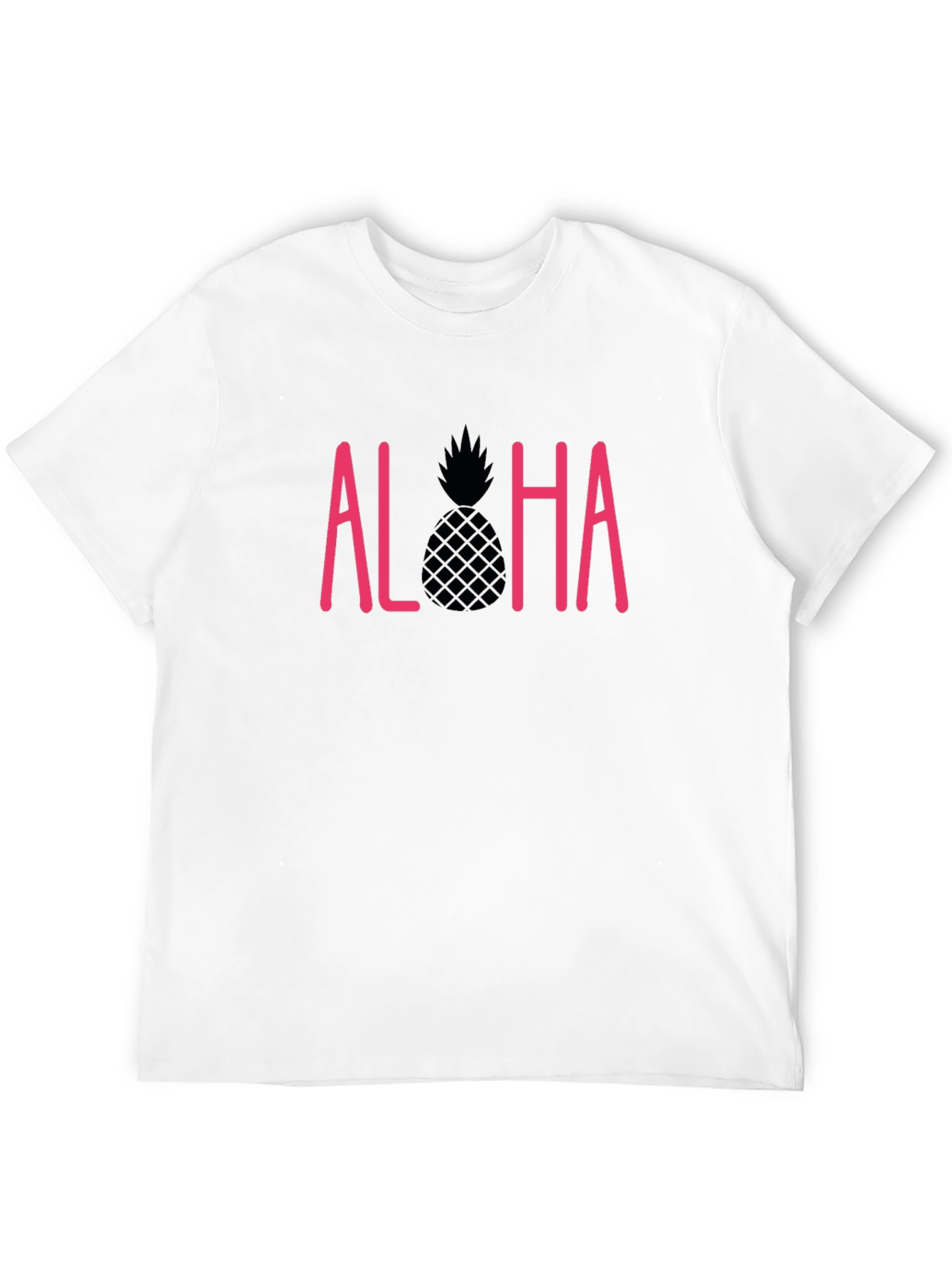 Aloha Pineapple Graphic T-Shirt - Black