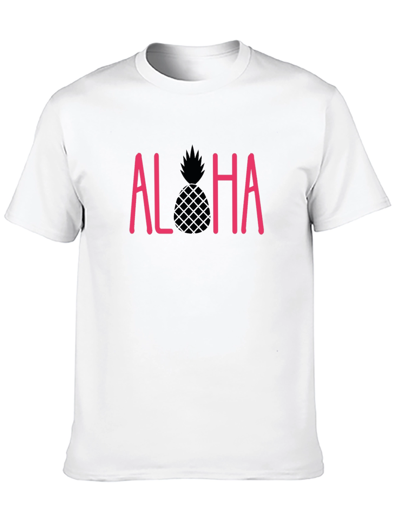 Aloha Pineapple Graphic T-Shirt - Black