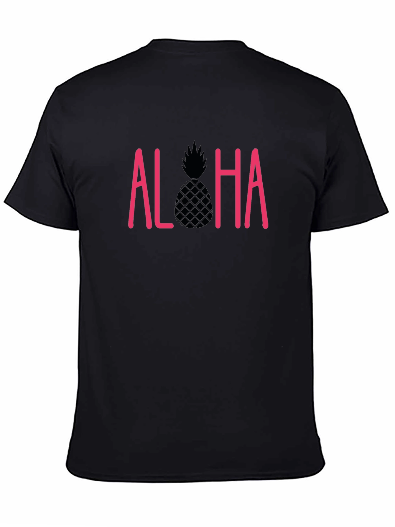 Aloha Pineapple Graphic T-Shirt - Black