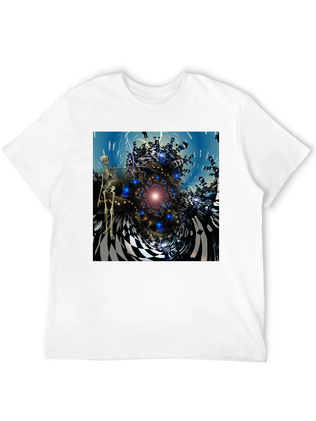 Surreal Skeleton Chess T-Shirt