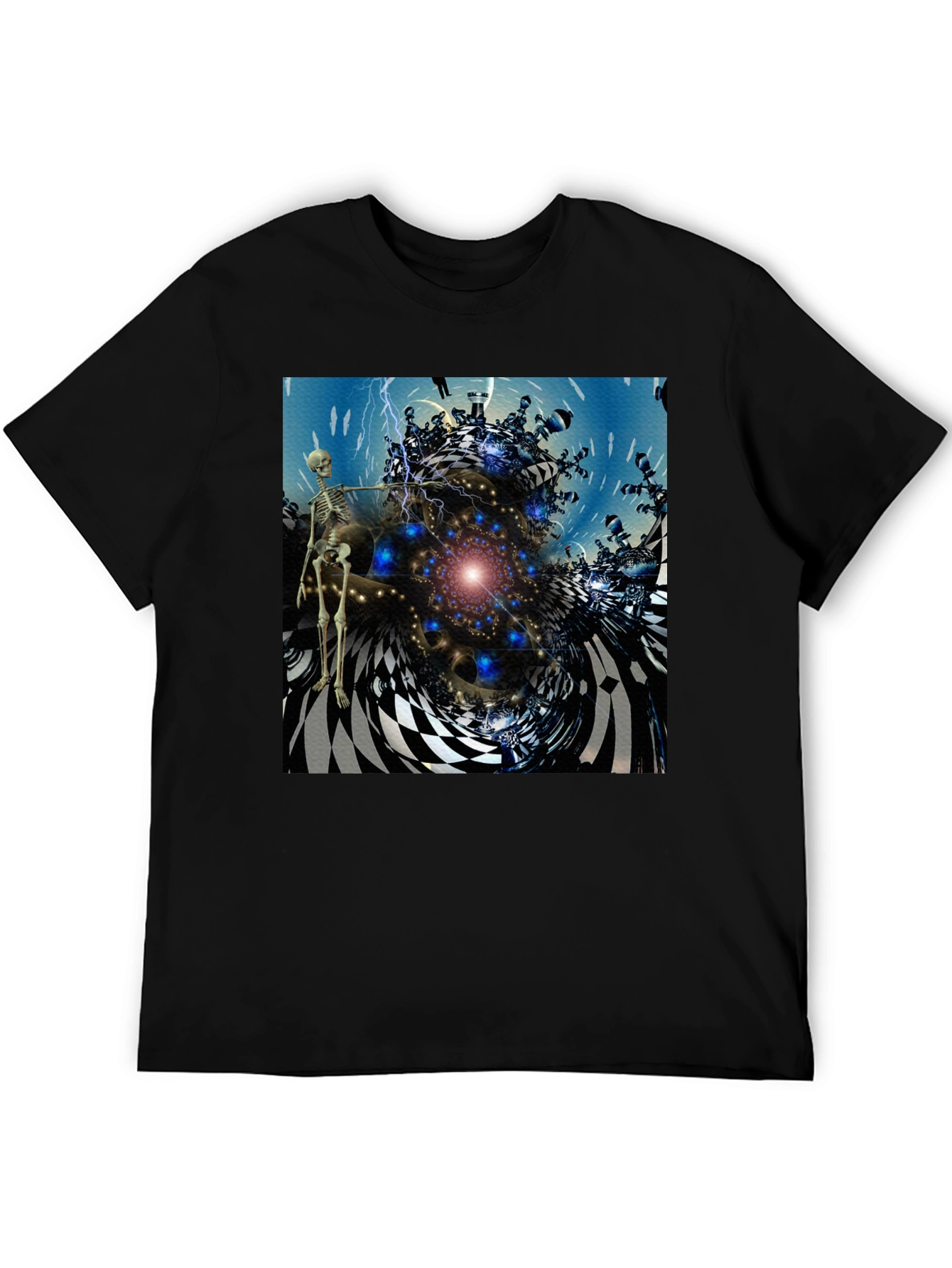 Surreal Skeleton Chess T-Shirt