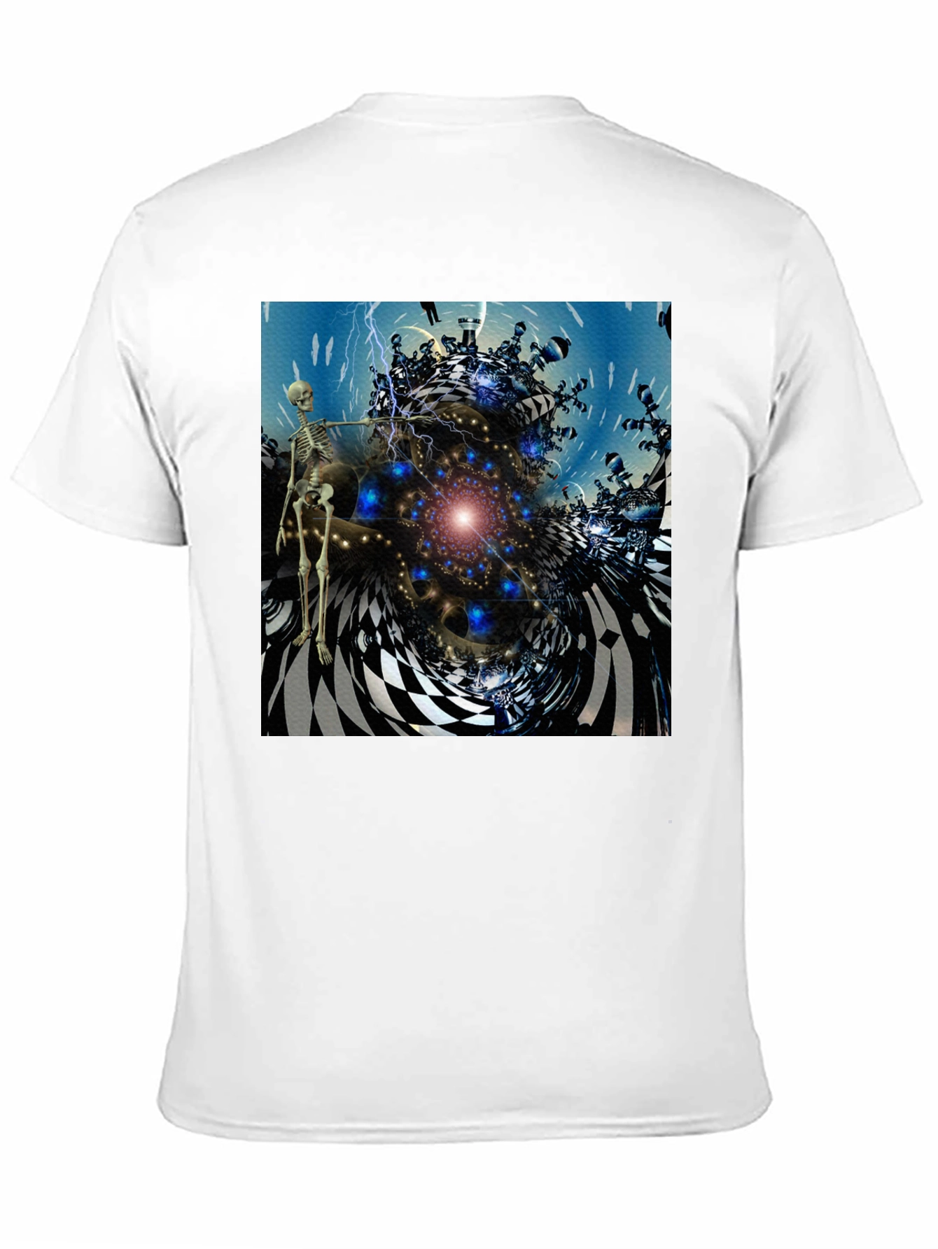 Surreal Skeleton Chess T-Shirt