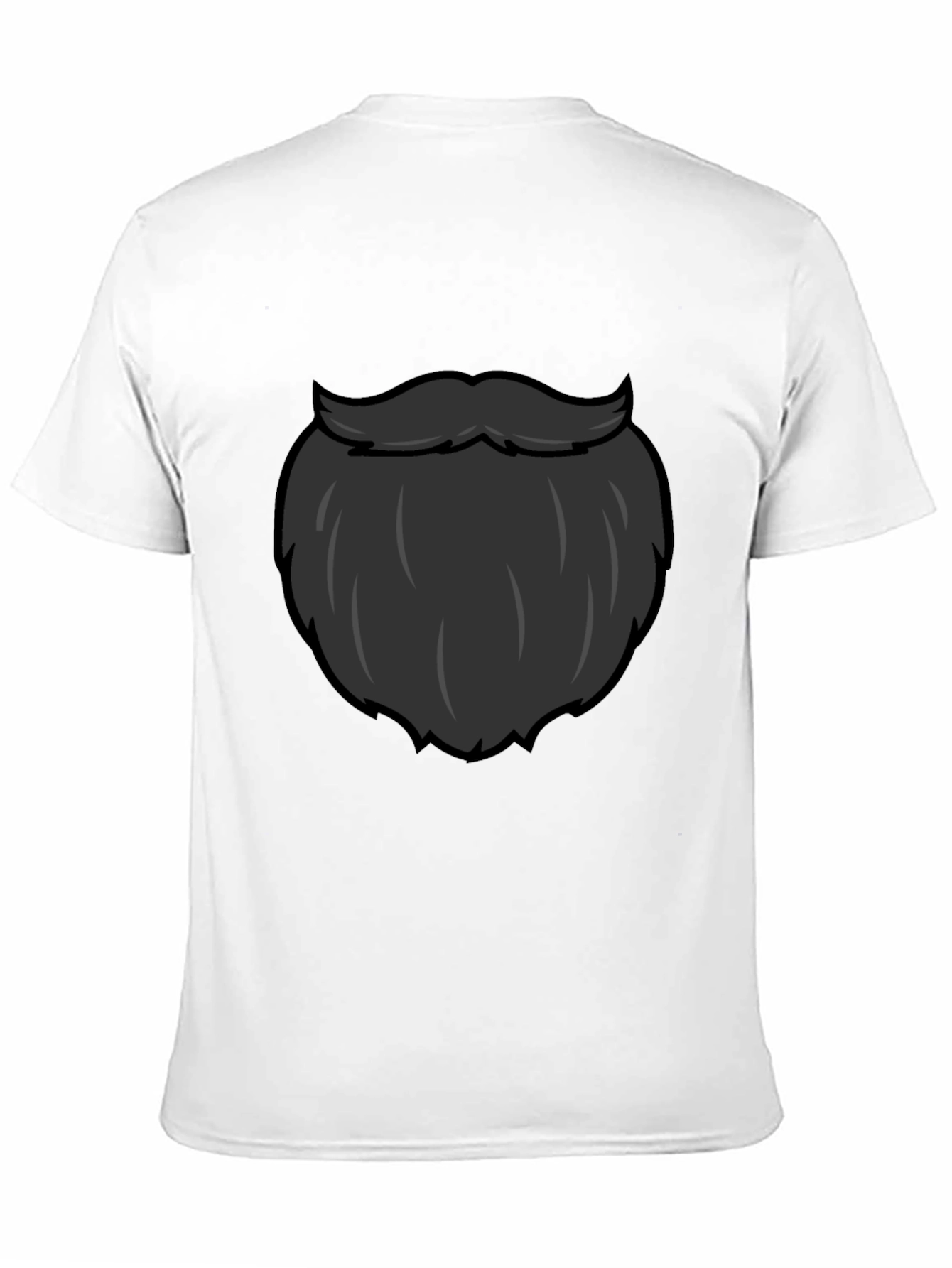 Funny Beard Graphic T-Shirt - Black Crew Neck Tee