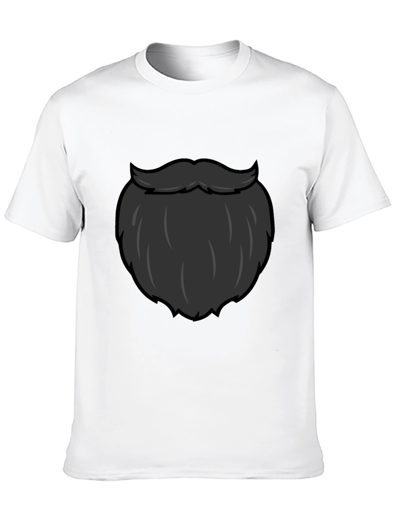 Funny Beard Graphic T-Shirt - Black Crew Neck Tee