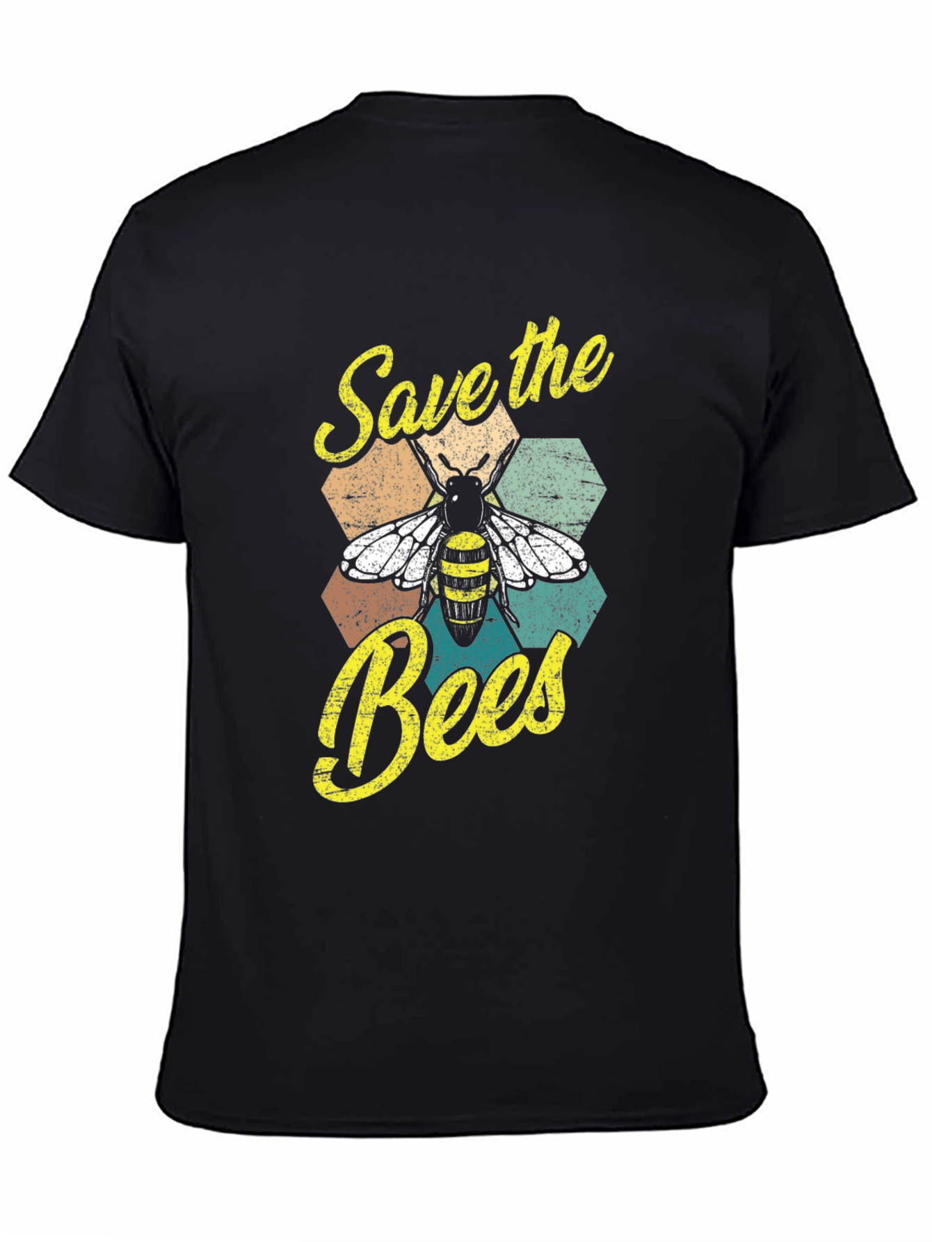 Save the Bees Graphic T-Shirt - Black Cotton Tee