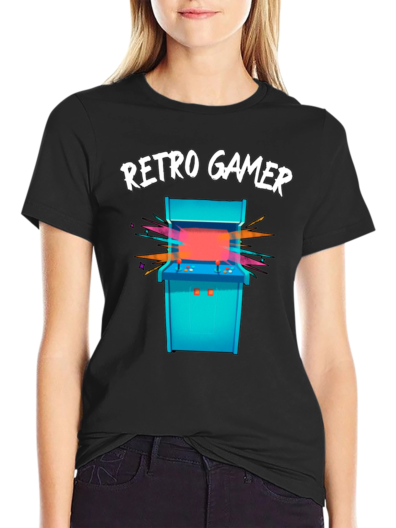Retro Gamer Arcade T-Shirt - Black