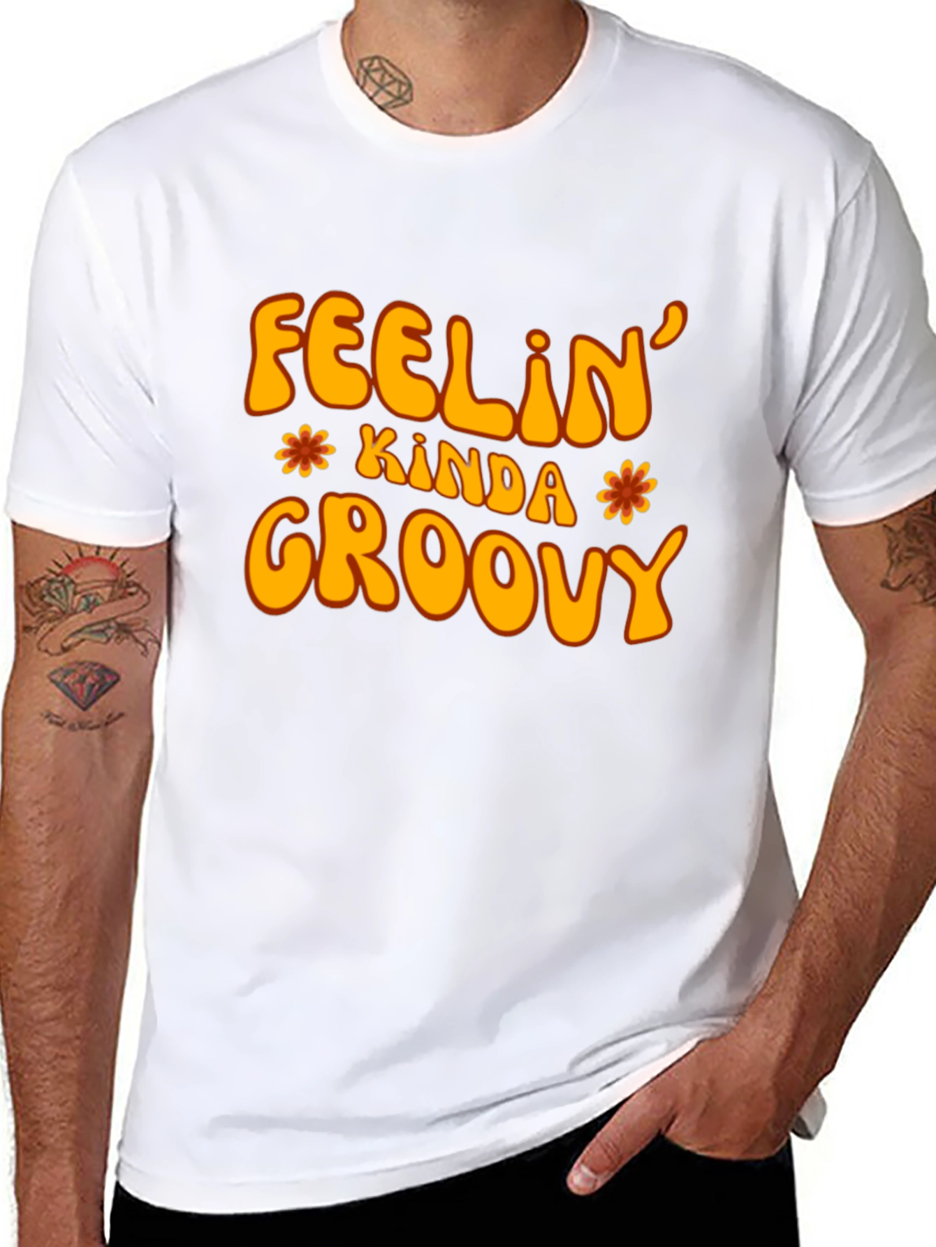 Feelin Kinda Groovy Graphic T-Shirt - Retro Style