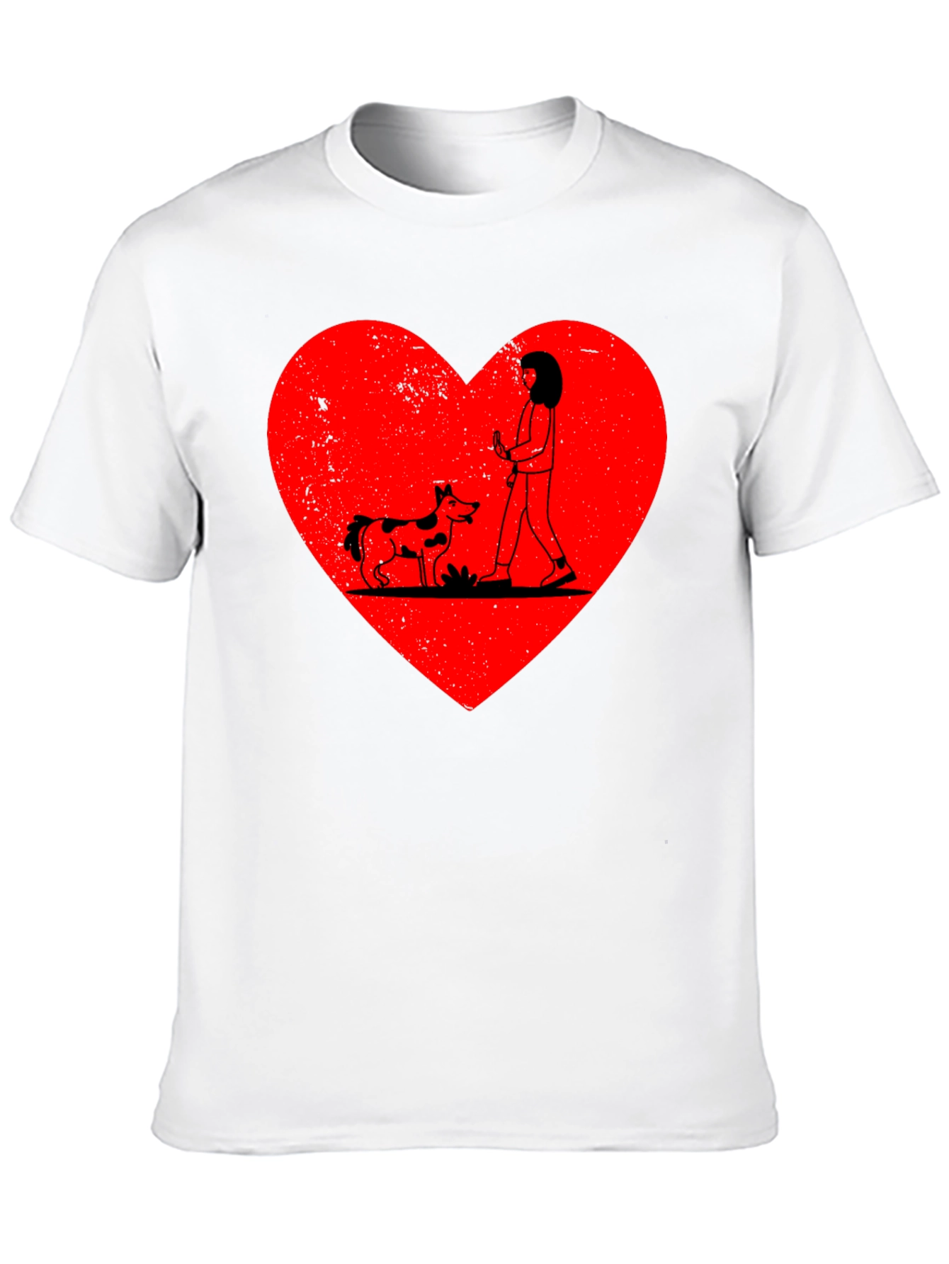Dog Lover Heart Graphic Tee